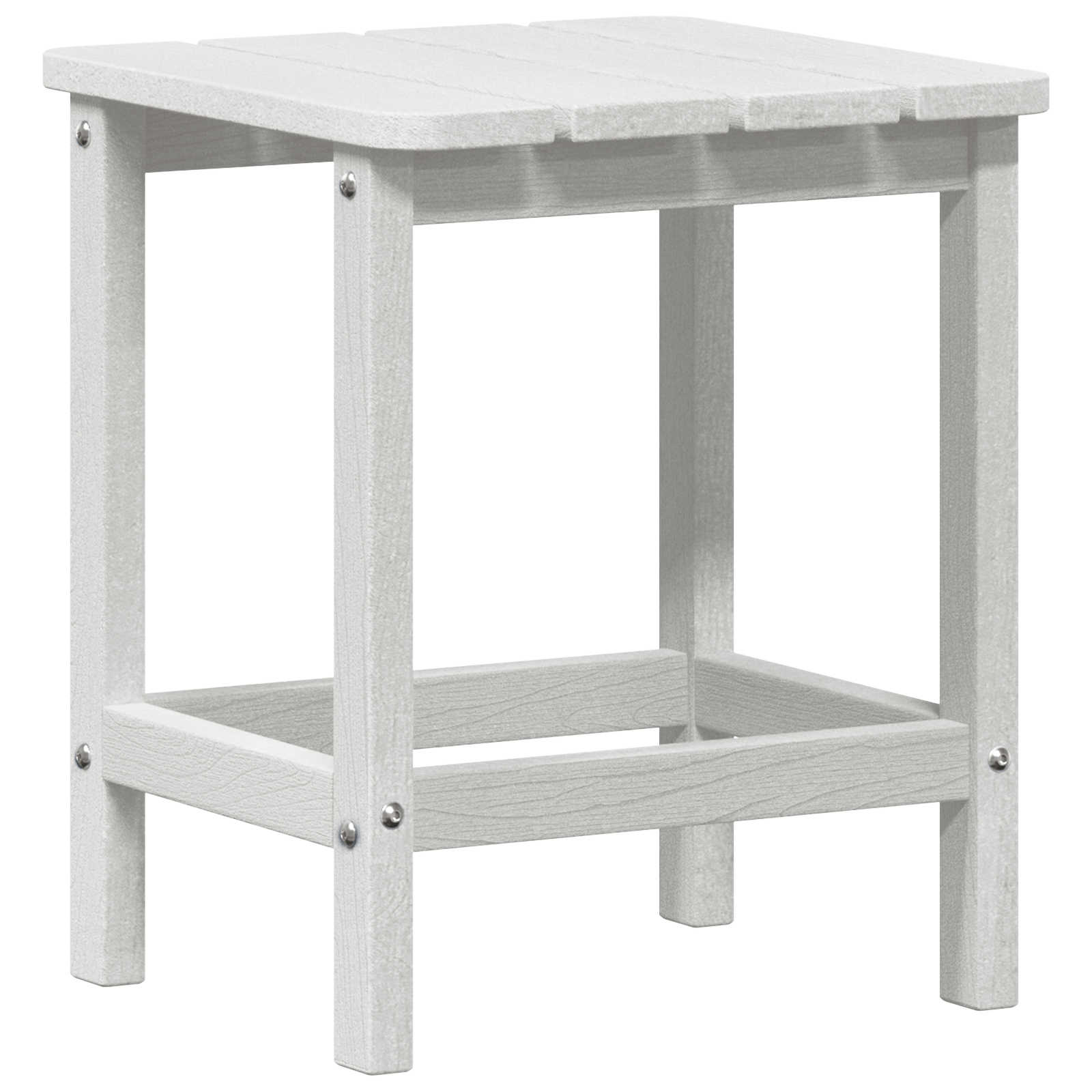 vidaXL 3-delige Tuin Lounge Set Wit HDPE, vidaXL Schommelstoel Wit 70x92x108 cm HDPE, vidaXL Adirondack Bijzettafel Wit 38x38x45 cm HDPE - Afbeelding 7