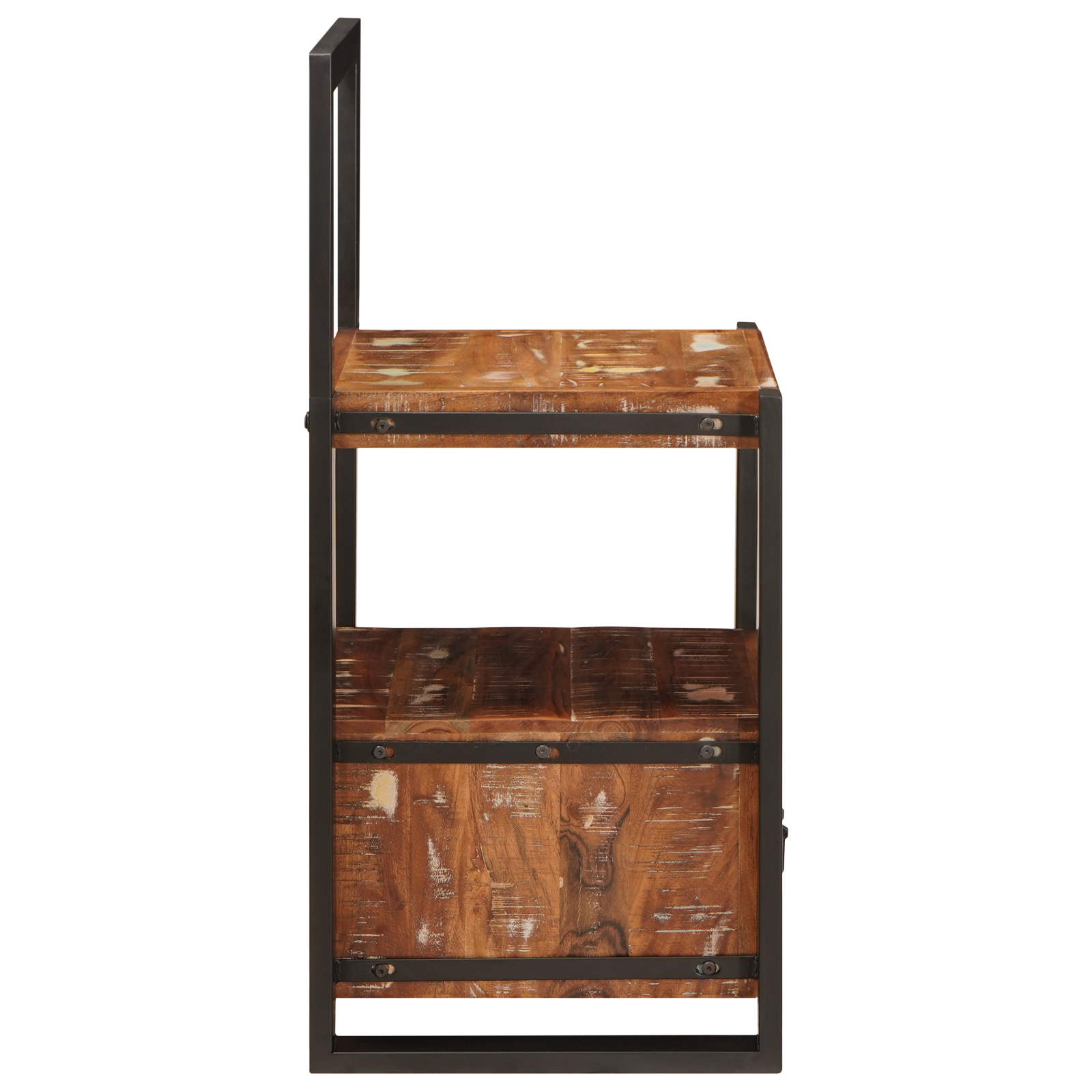 vidaXL Valet stojalo Večbarvno 40x40x90 cm Trden les, predelan - Image 7