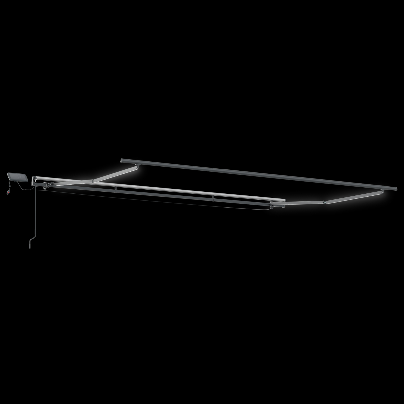 vidaXL ročna retraktibilna tenda z LED rdeča 450x300 cm, vidaXL tenda za zamenjavo tkanine za okvir 4.5x3 m rdeča - Image 8
