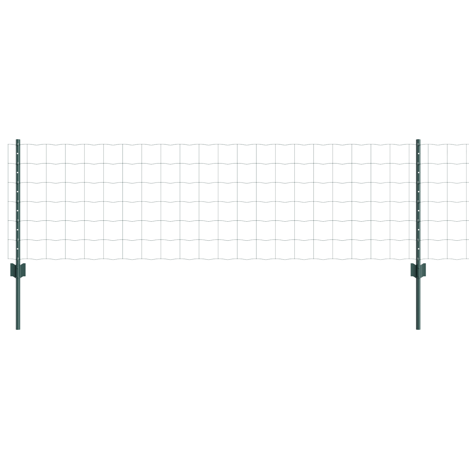 vidaXL Gard Euro cu 22 U Posturi Verde 0,6x50 m Oțel