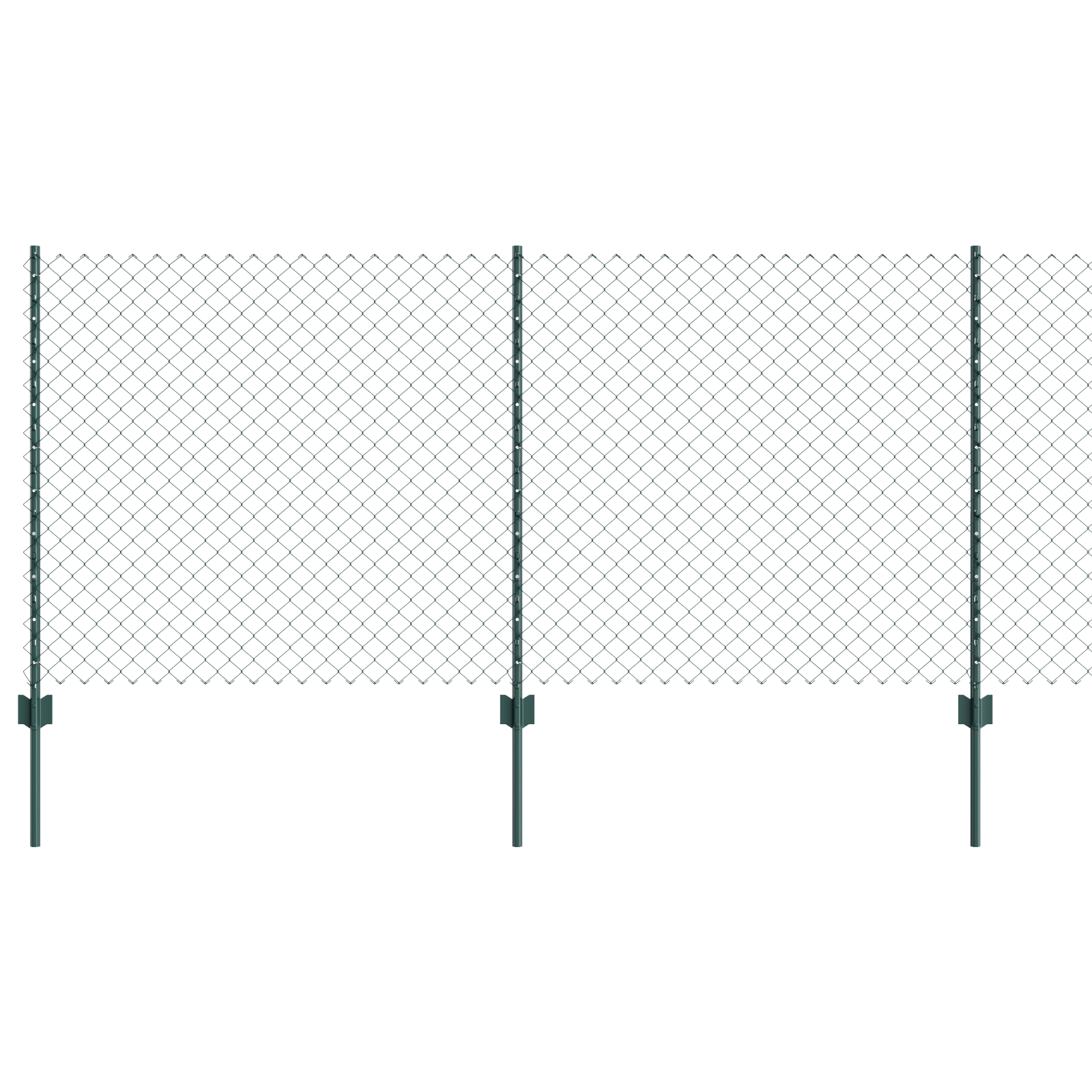 vidaXL Plasa de Sârmă  cu 10 U Posturi Verde 1x10 m Oțel