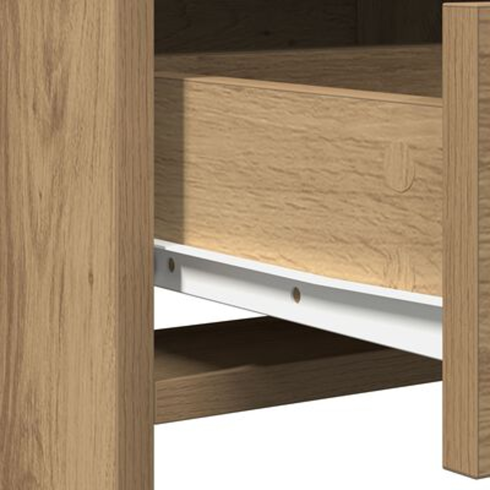 2 Piece Dressing Table Set with LED Artisan Oak Engineered Wood - Image 11