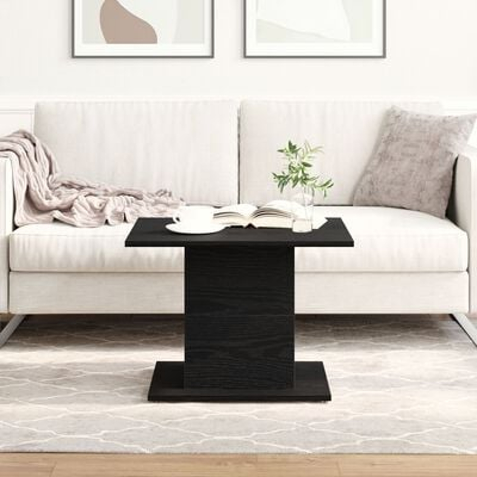 Stolić za kavu Crni hrast 55.5x55.5x40 cm Konstruirano drvo - Slika 4