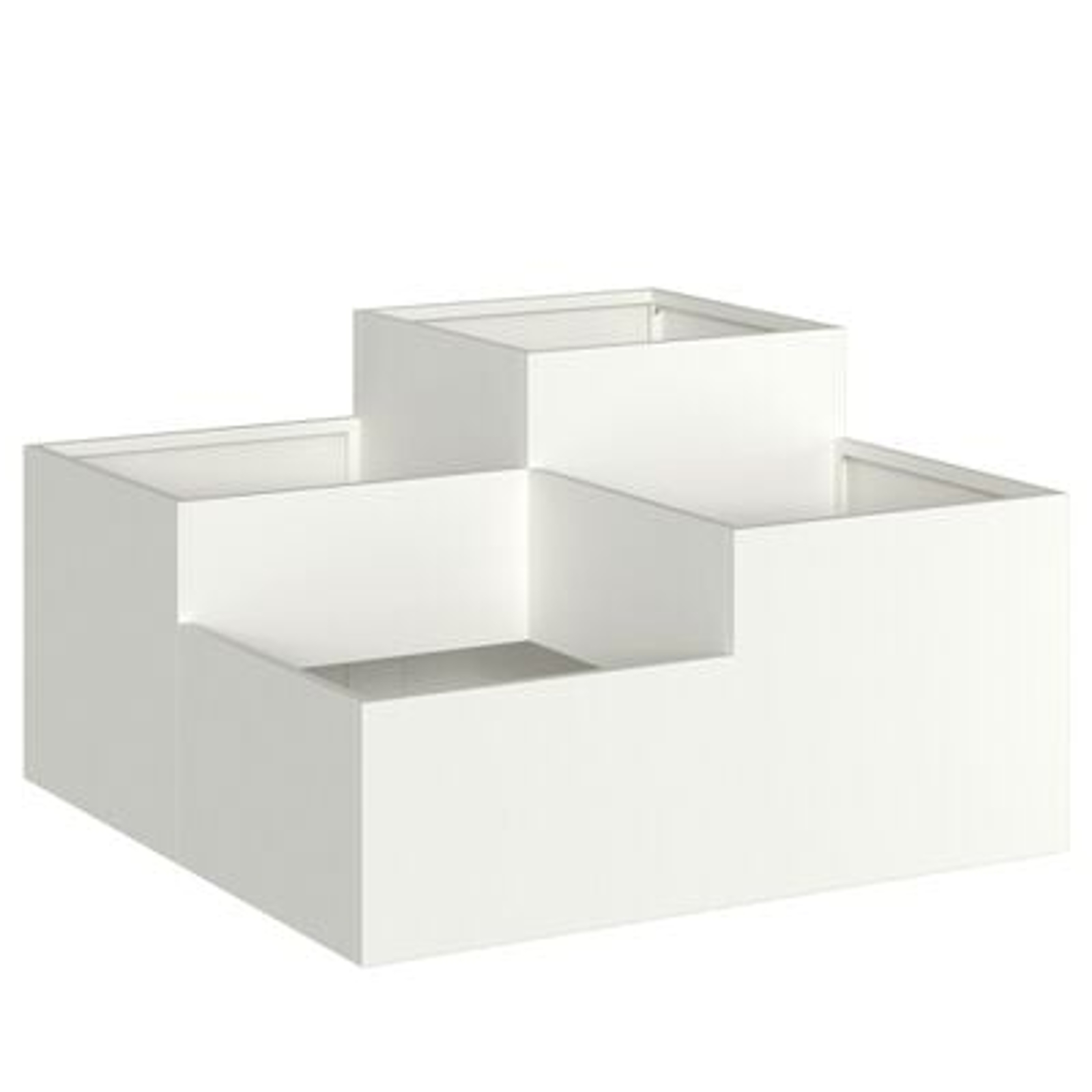 Thumbnail - vidaXL Pflanzkübel 80x80x48 cm Weiß Stahl