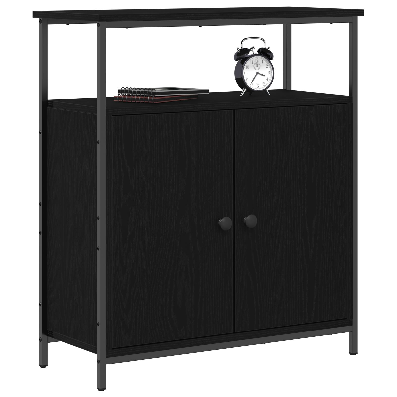 Thumbnail - vidaXL Sideboard Schwarz Eiche 70x30x80 cm Holzwerkstoff