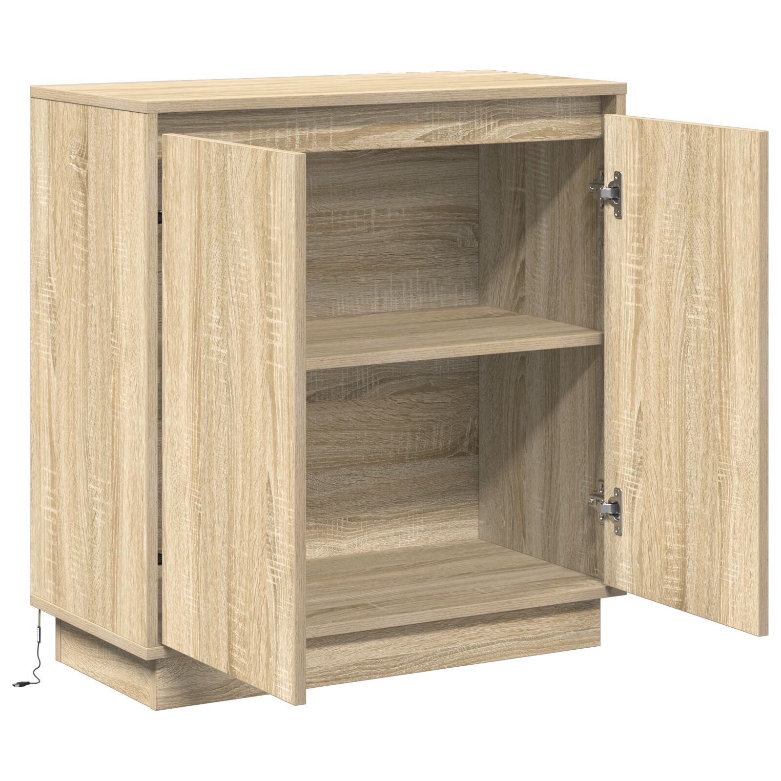 Thumbnail - vidaXL Sideboard mit LED in Sonoma Eiche - 71 x 34,5 x 75 cm - Hergestellt aus Holzwerkstoff
