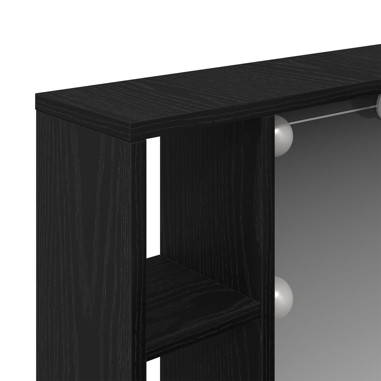 LED Peegelkapid - Must tamm - 76x15x55 cm - Valmistatud tehispuidust - Image 8