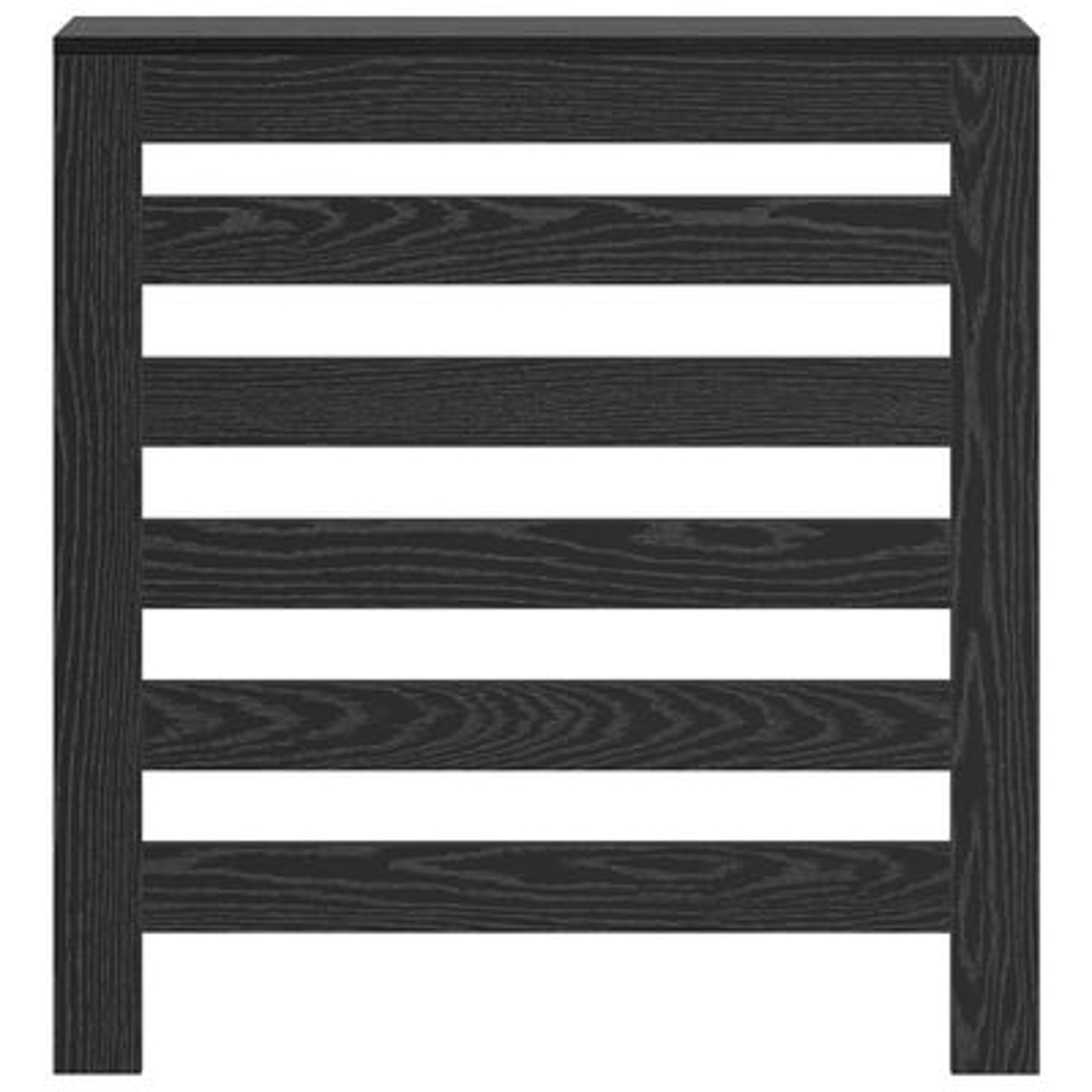 Copertă radiator stejar negru 78x20x82 cm lemn prelucrat [5]