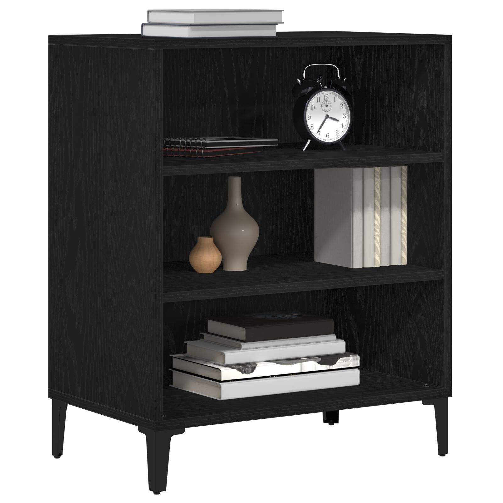 Thumbnail - vidaXL Sideboard Schwarz Eiche 57x35x70 cm Holzwerkstoff