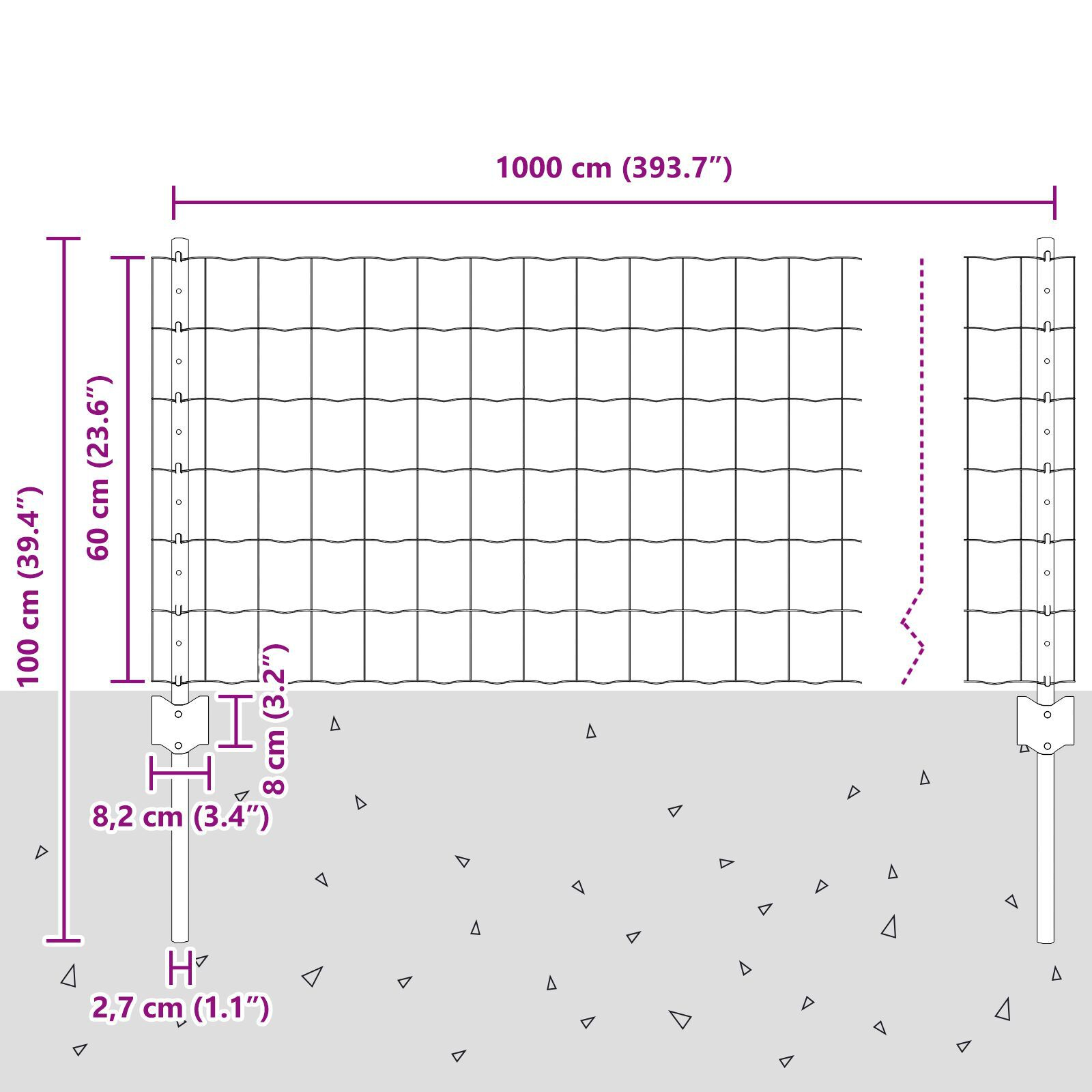 Euro Aed koos 5 U-postiga Roheline 0.6x10 m Teras - Image 10