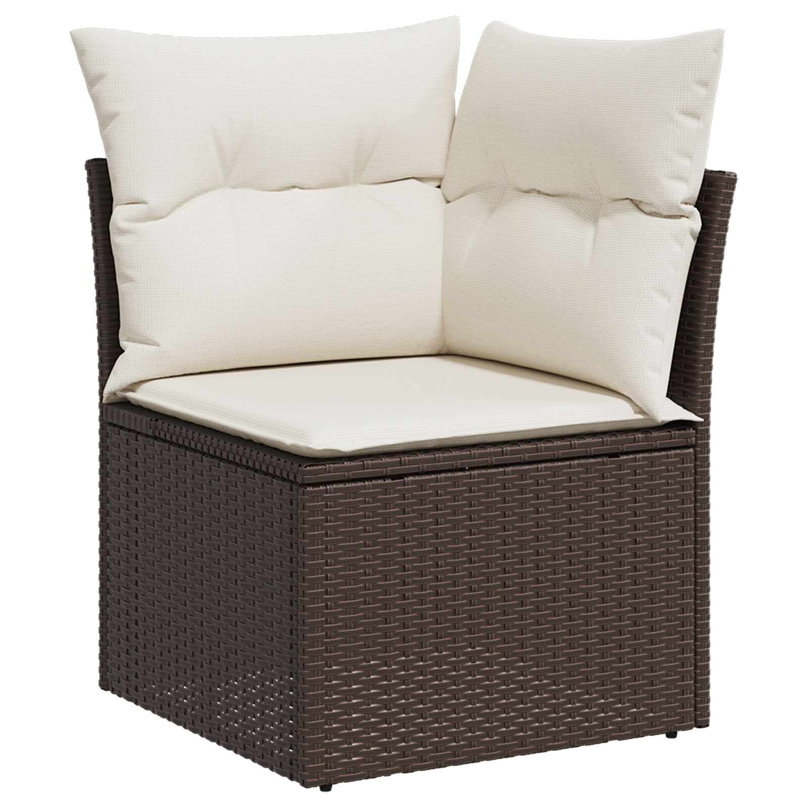 Aiamööbli komplekt 8-osaline komplekt Kreemjas, Pruun - Image 6