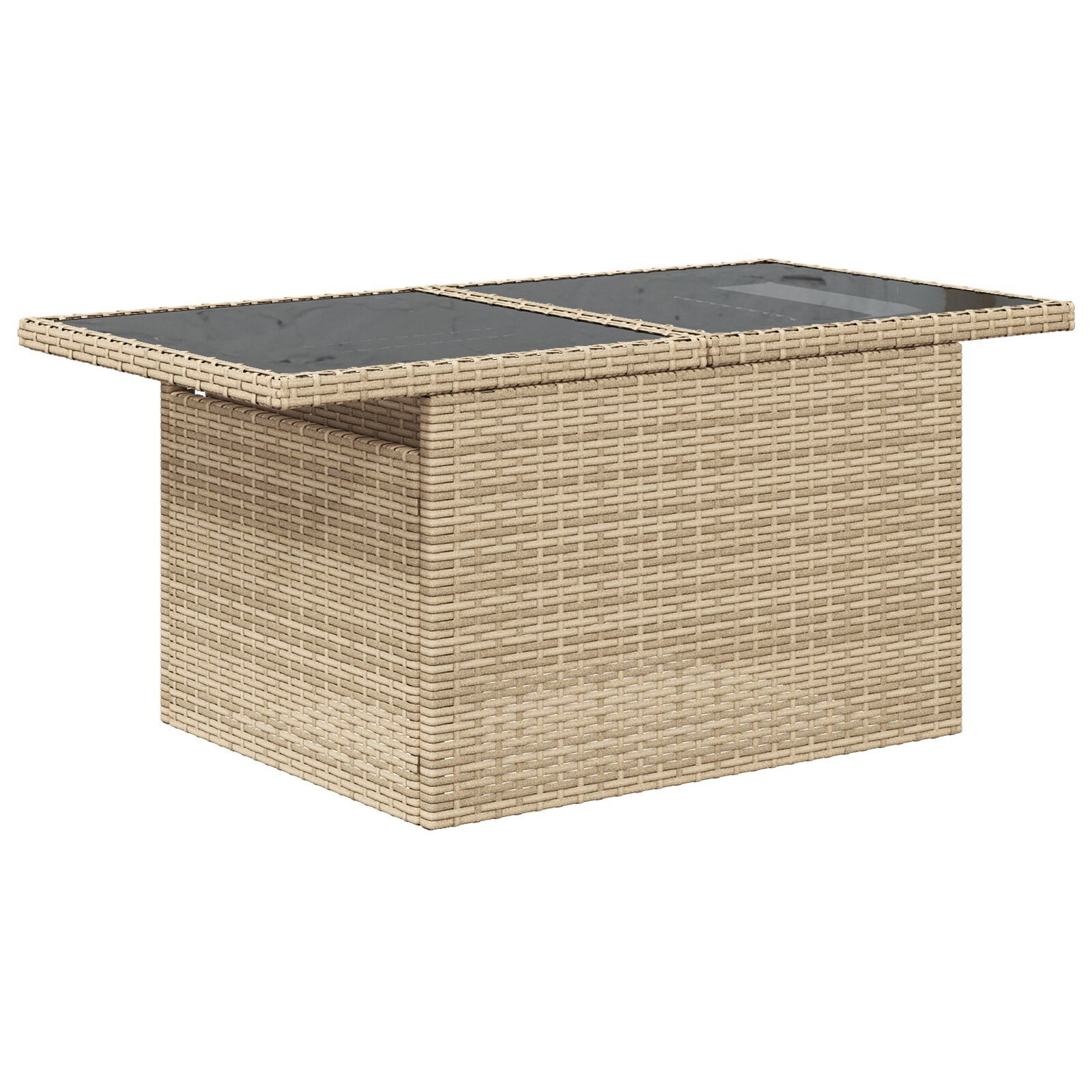 7-osaline aia diivanikomplekt padjadega beež polürotang - Image 6