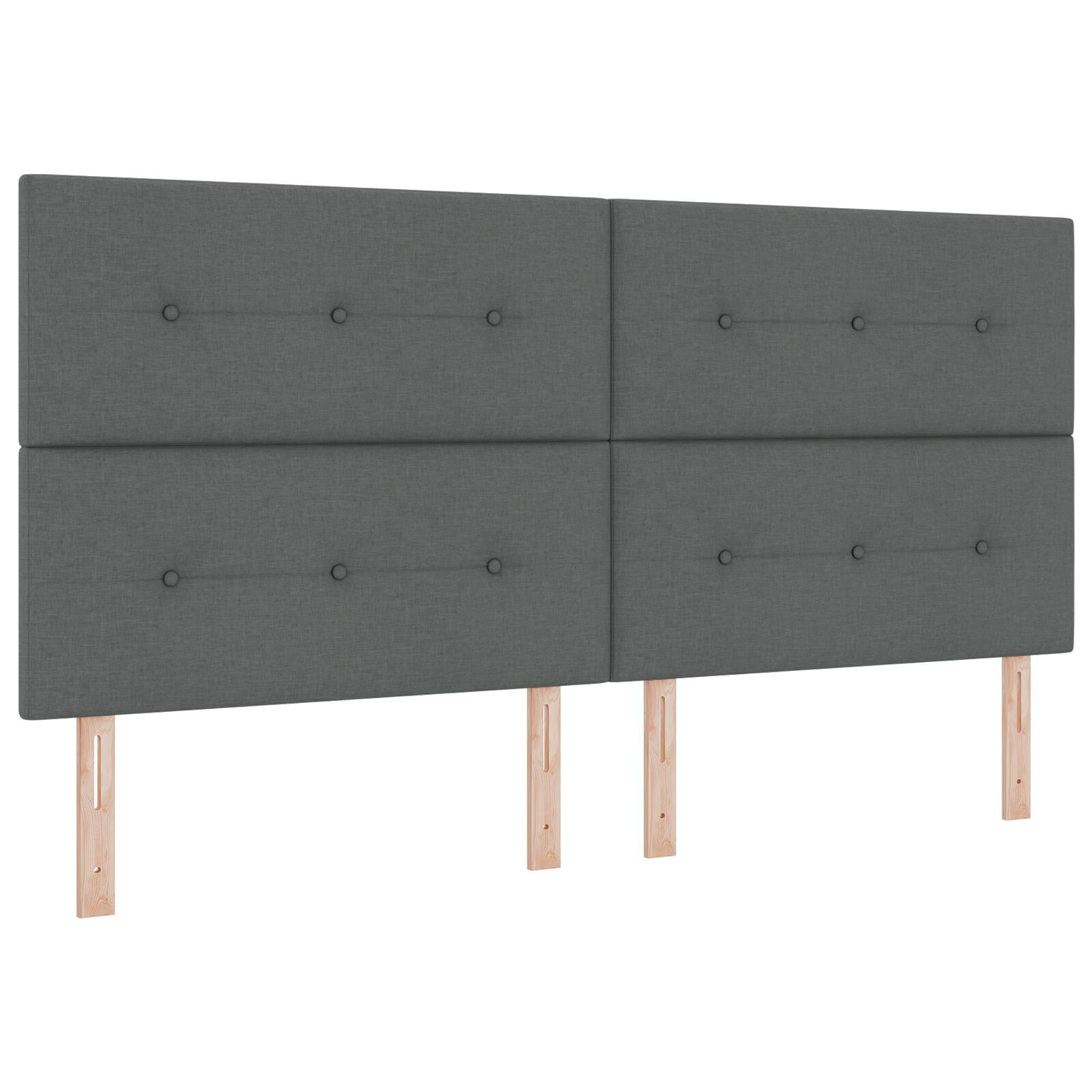 Thumbnail - vidaXL Boxspringbett mit Matratze Dunkelgrau 200x200 cm Stoff