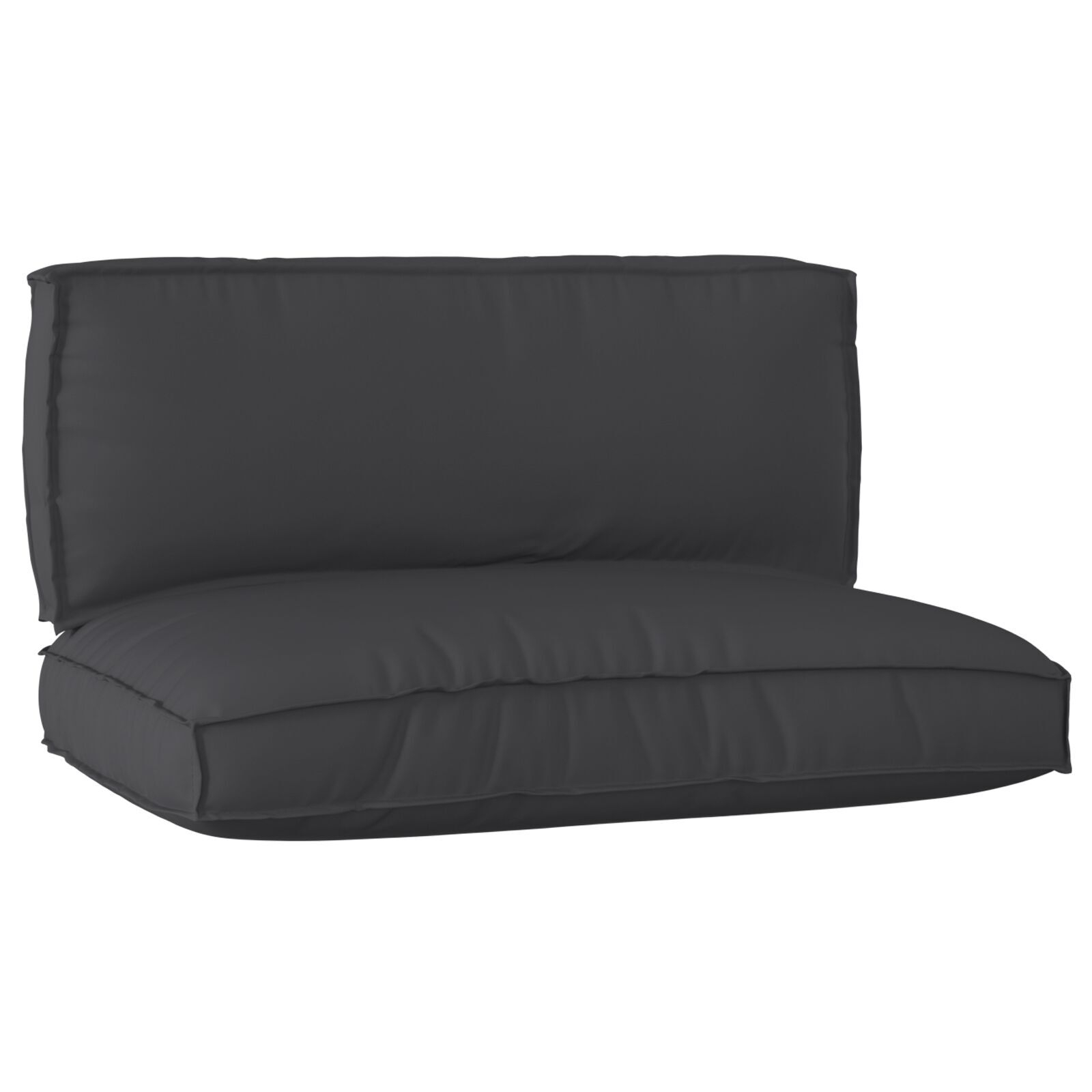 Thumbnail - vidaXL 2-teiliges Palettencushion-Set Schwarz Oxford-Stoff