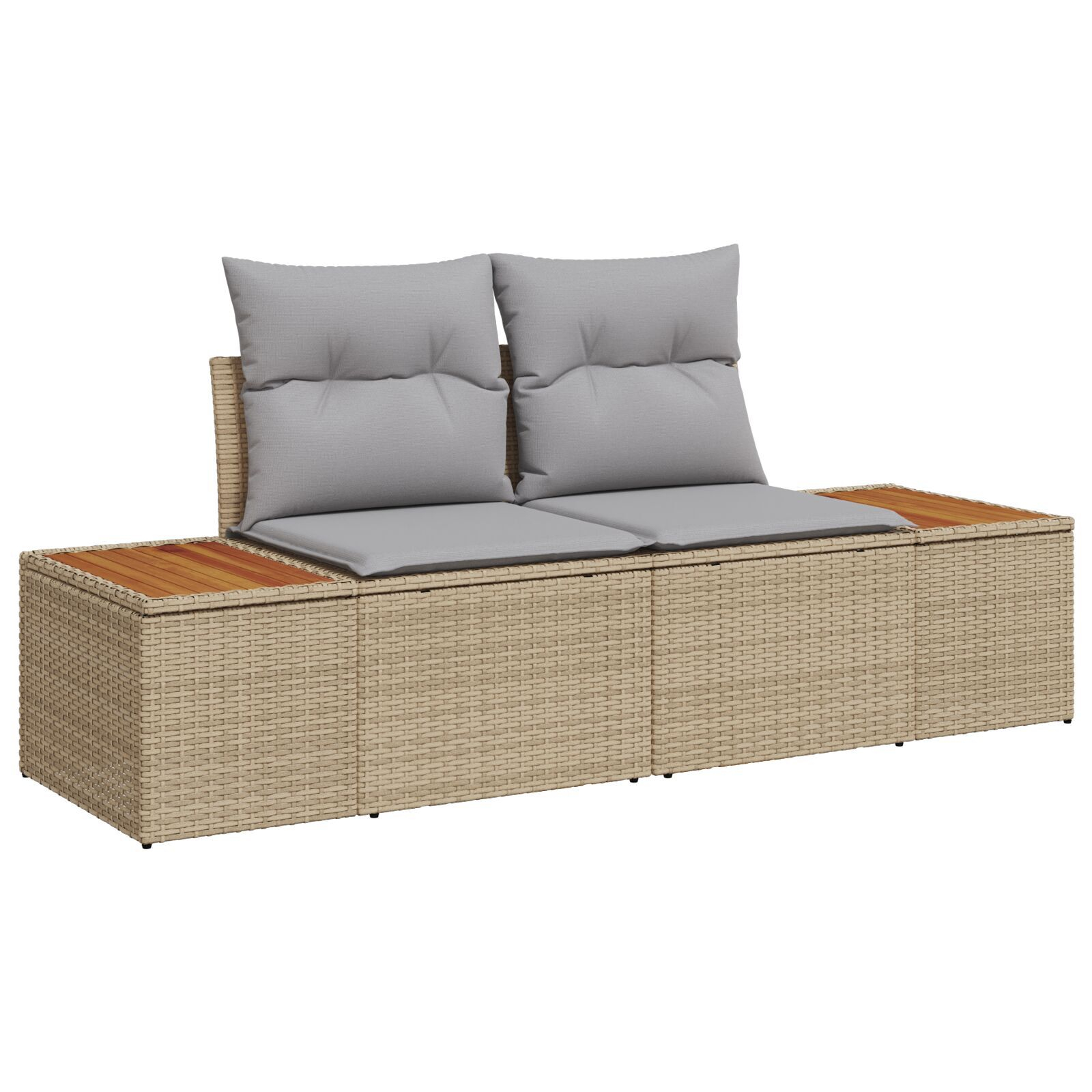 Thumbnail - vidaXL 7-teiliges Gartensofa-Set mit Kissen Beige Poly-Rattan