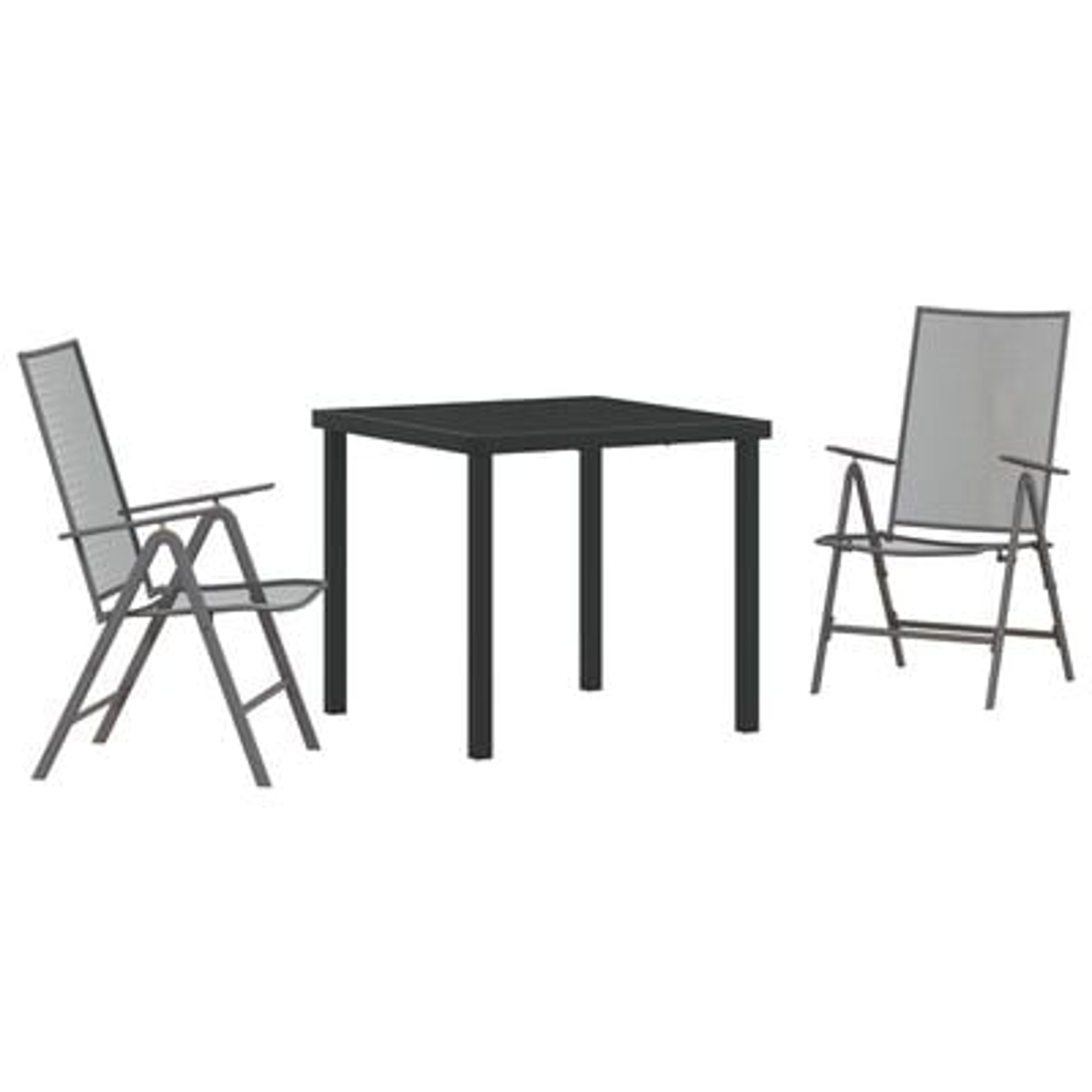 Thumbnail - vidaXL 7-teiliges Gartentisch-Set Anthrazit Stahl