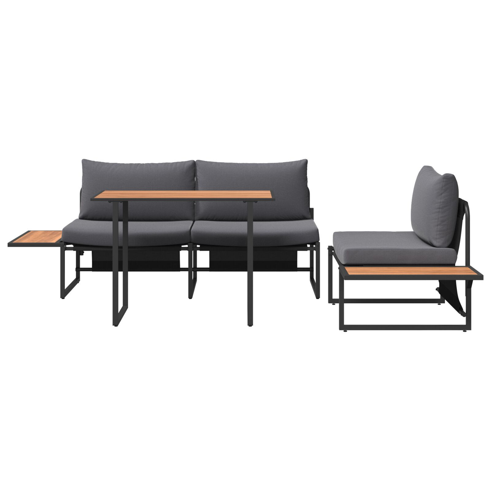 3-osaline aiamööbli komplekt antratsiidi patjadega - Image 5
