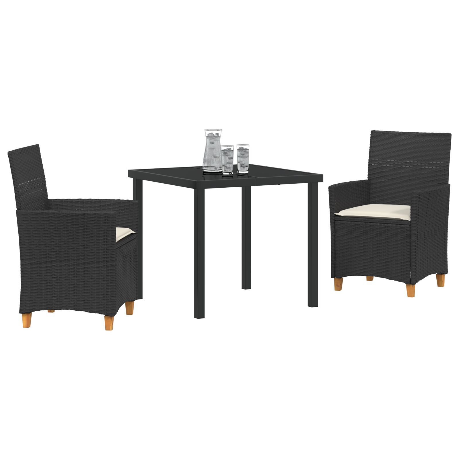 Thumbnail - vidaXL 7-teiliges Garten-Ess-Set mit Kissen Beige Poly Rattan