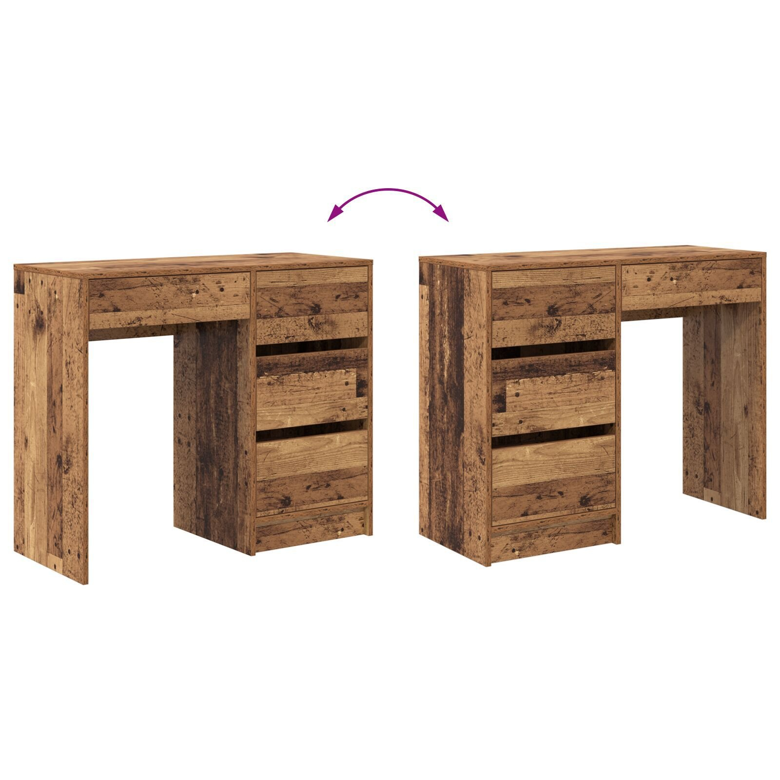 birou de scris din lemn vechi lemn vechi lemn prelucrat Mediu [8]