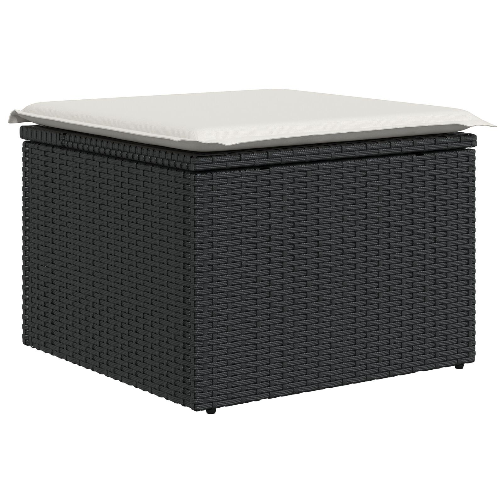 4 Tükki Aia Sohva Komplekts koos Padjadega Must Polü Rotang - Image 6