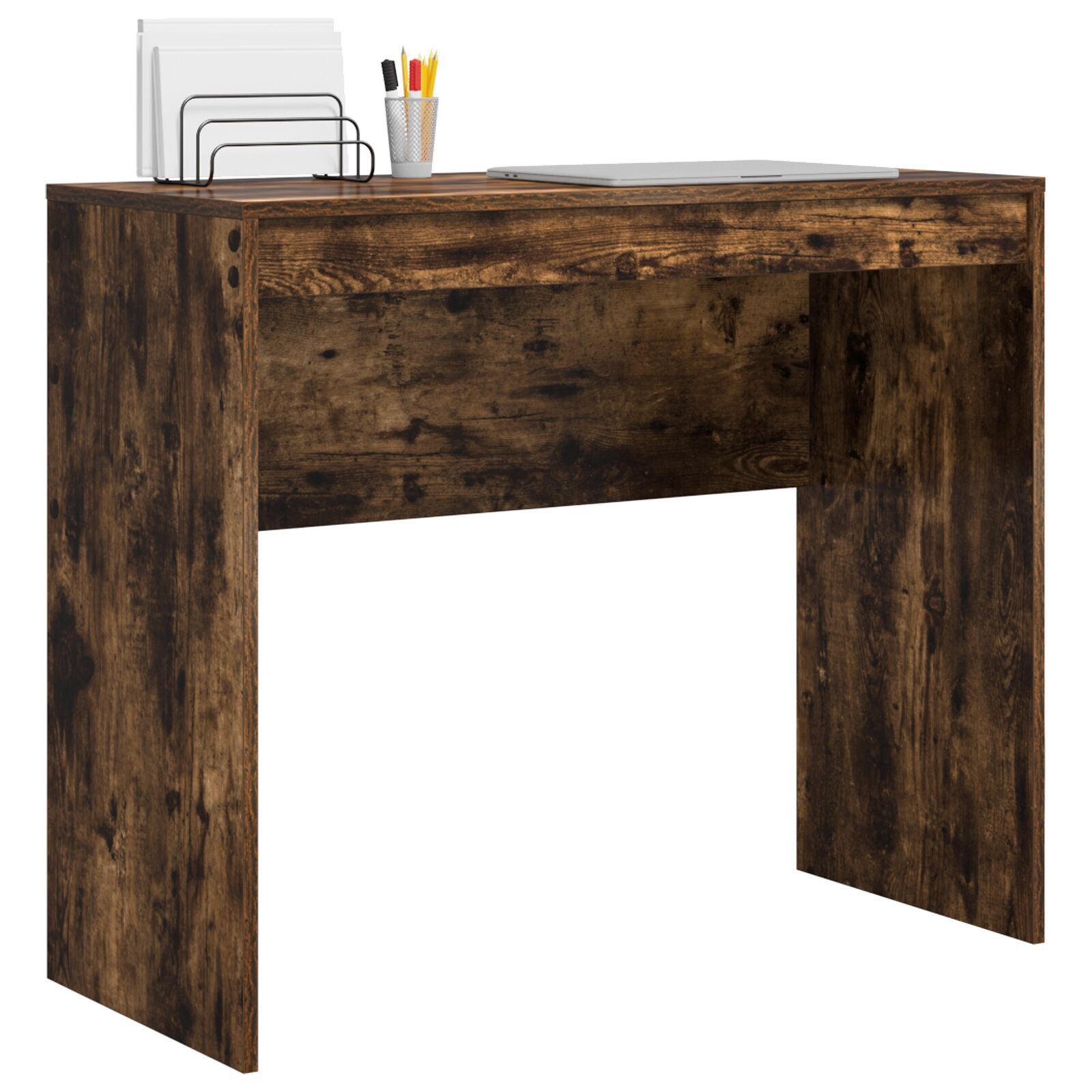 Thumbnail - vidaXL Schreibtisch Geräucherte Eiche Holzwerkstoff 90 x 40 x 76 cm