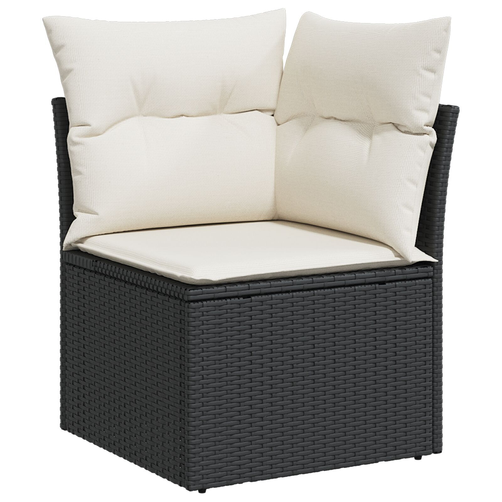 aia diivanite komplekt 7-osaline Must ja kreem Rattan, polüester - Image 5
