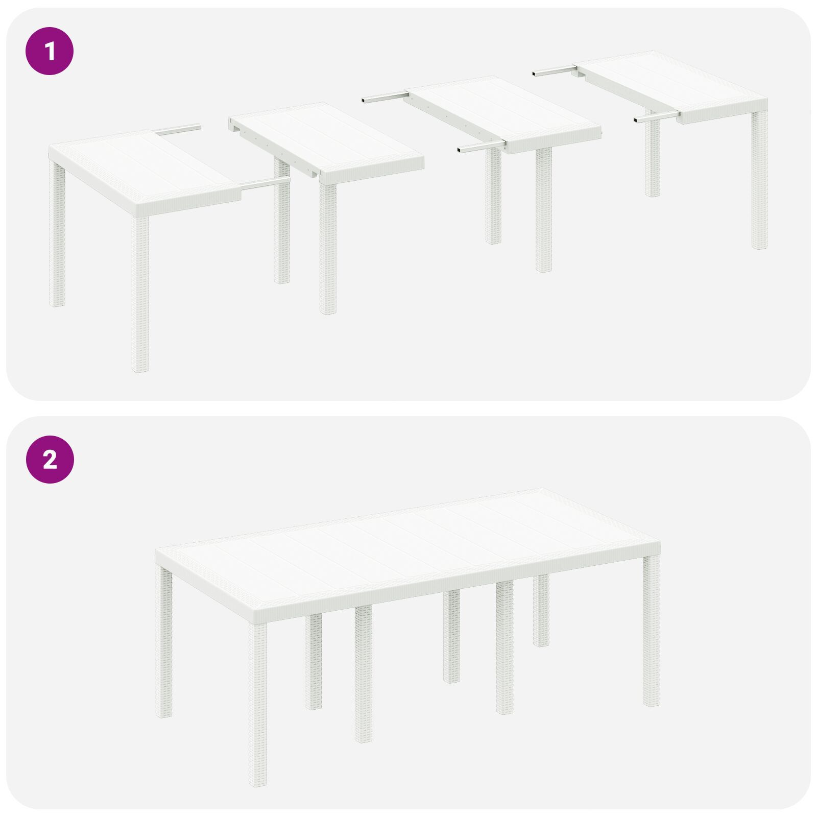 7-osaline Aia Söögikomplekt patjadega Valge Polürotang - Image 10