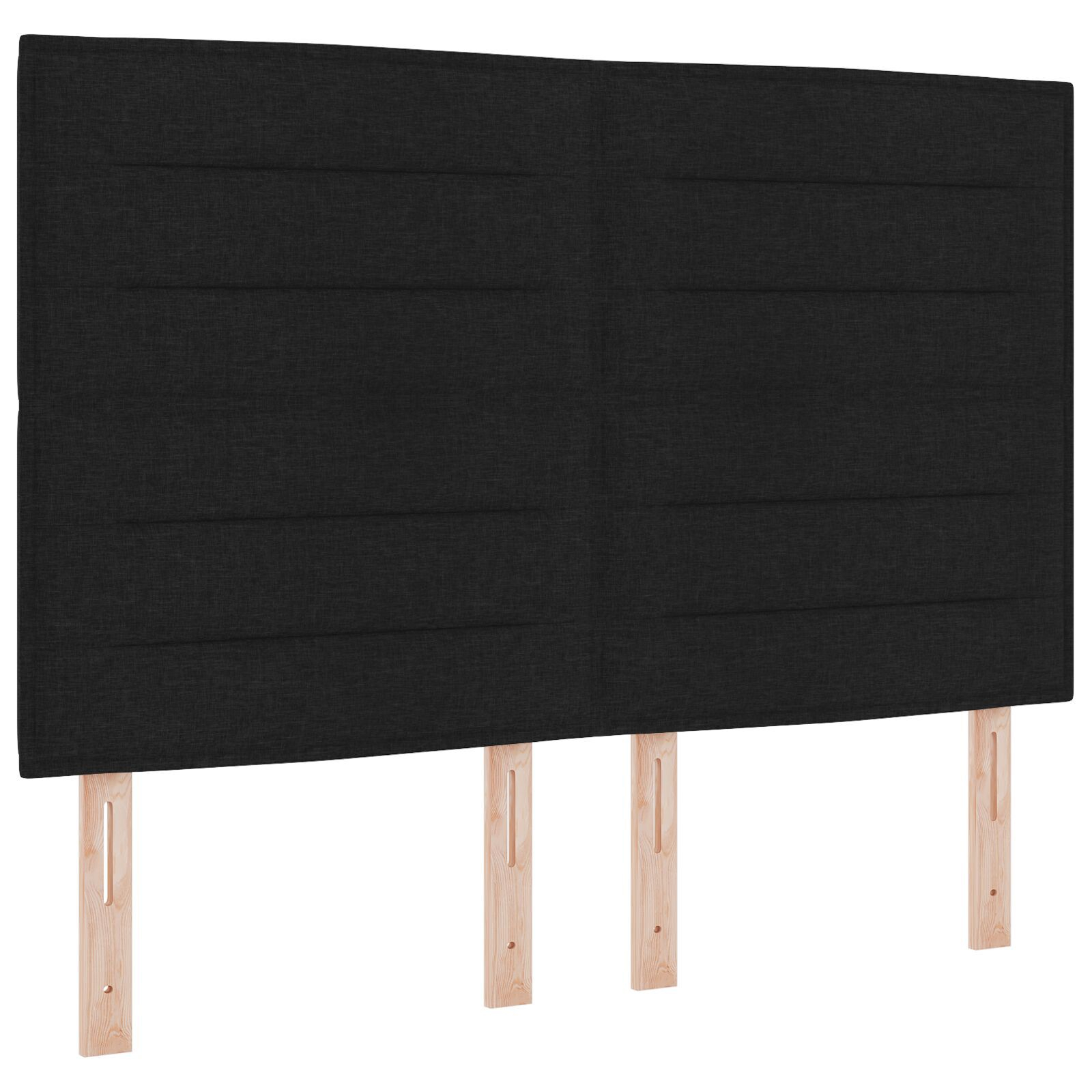 Box Spring Voodi koos Madratsiga Must 140x200 cm Kangas - Image 3