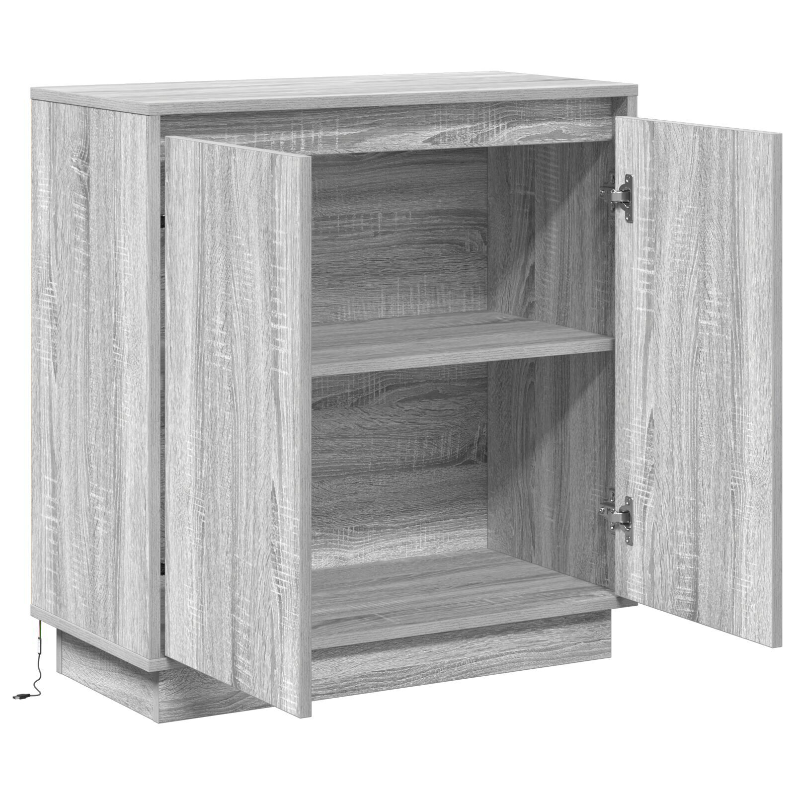Thumbnail - vidaXL Sideboard mit LED in Grau Sonoma, 71 x 34,5 x 75 cm aus Holzwerkstoff