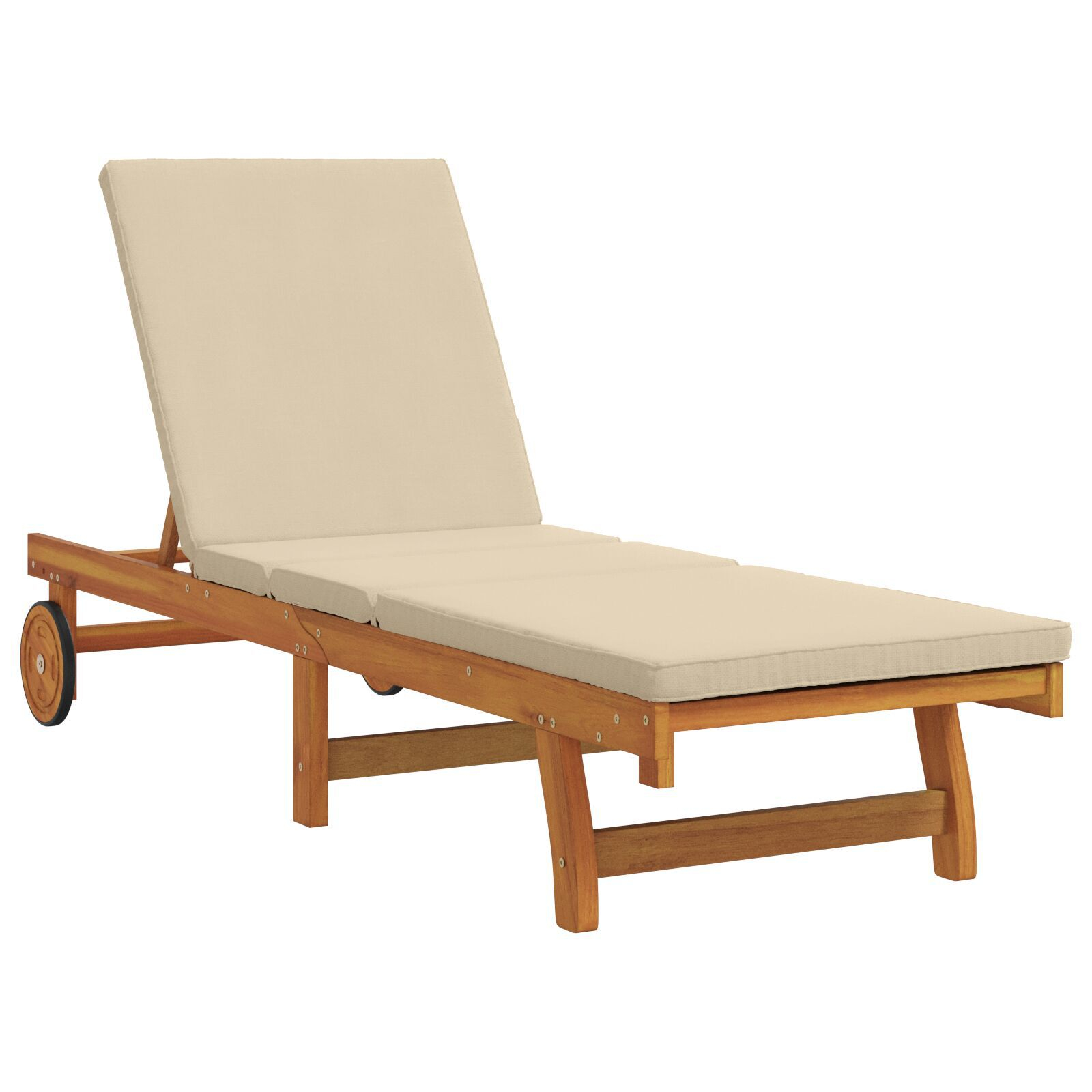 Thumbnail - vidaXL Sonnenliegen im 2er Set mit Tisch und Kissen aus Akazienholz