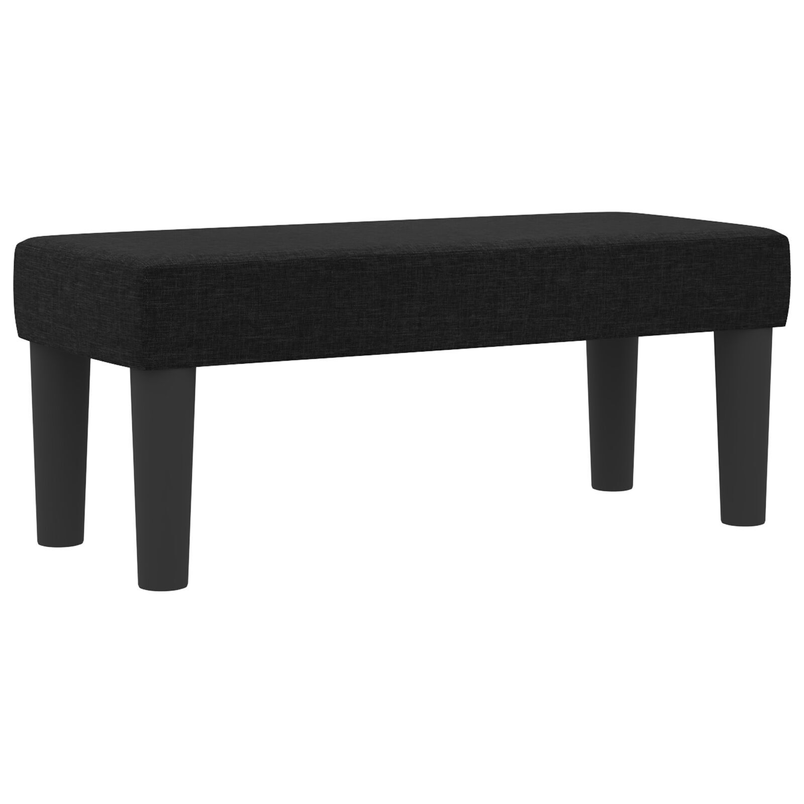 Box Spring voodi madratsi ja pingiga Must 100x200 cm Kangas - Image 8