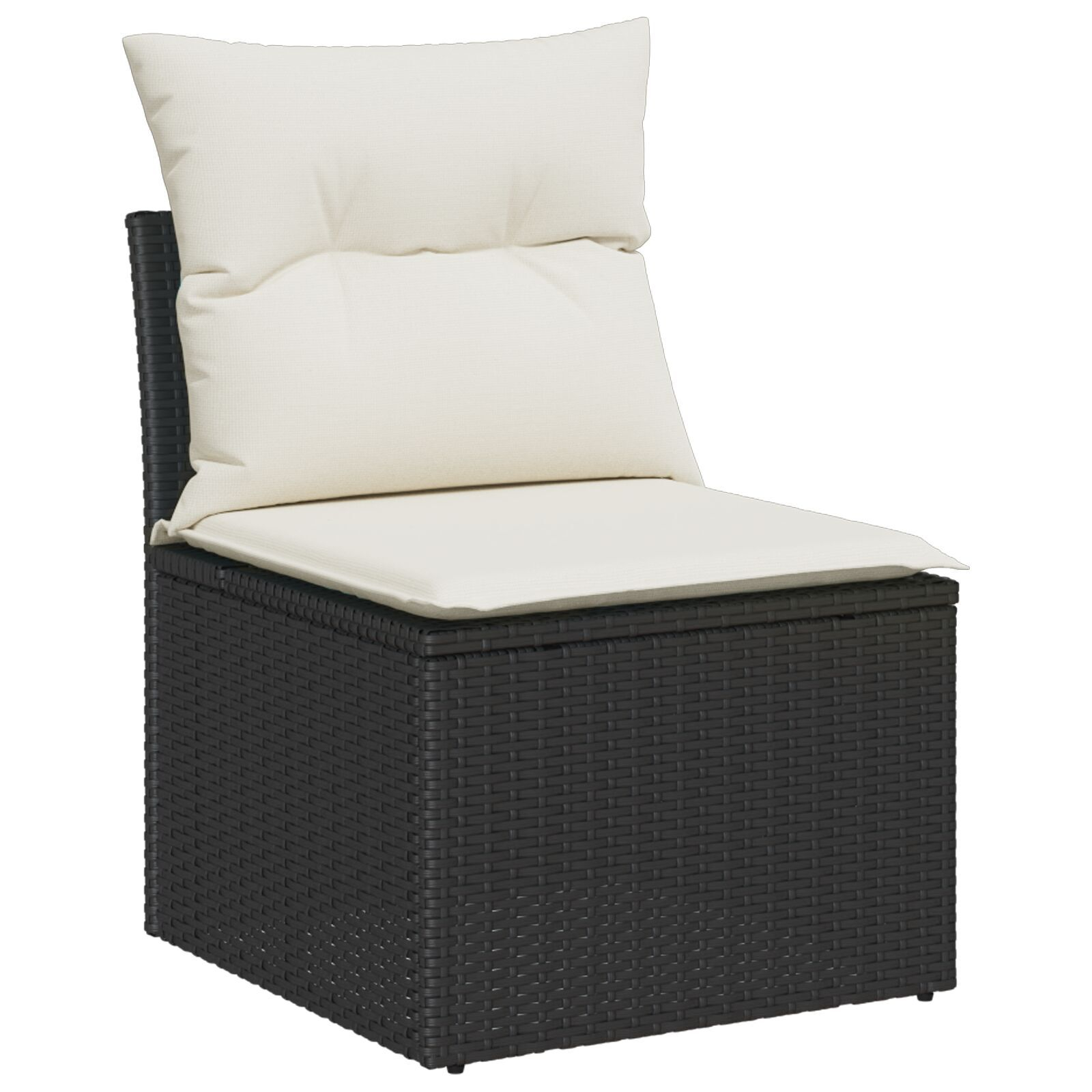 7-osaline ai diivanikomplekt koos patjadega Must Polü Rattan Acacia - Image 5