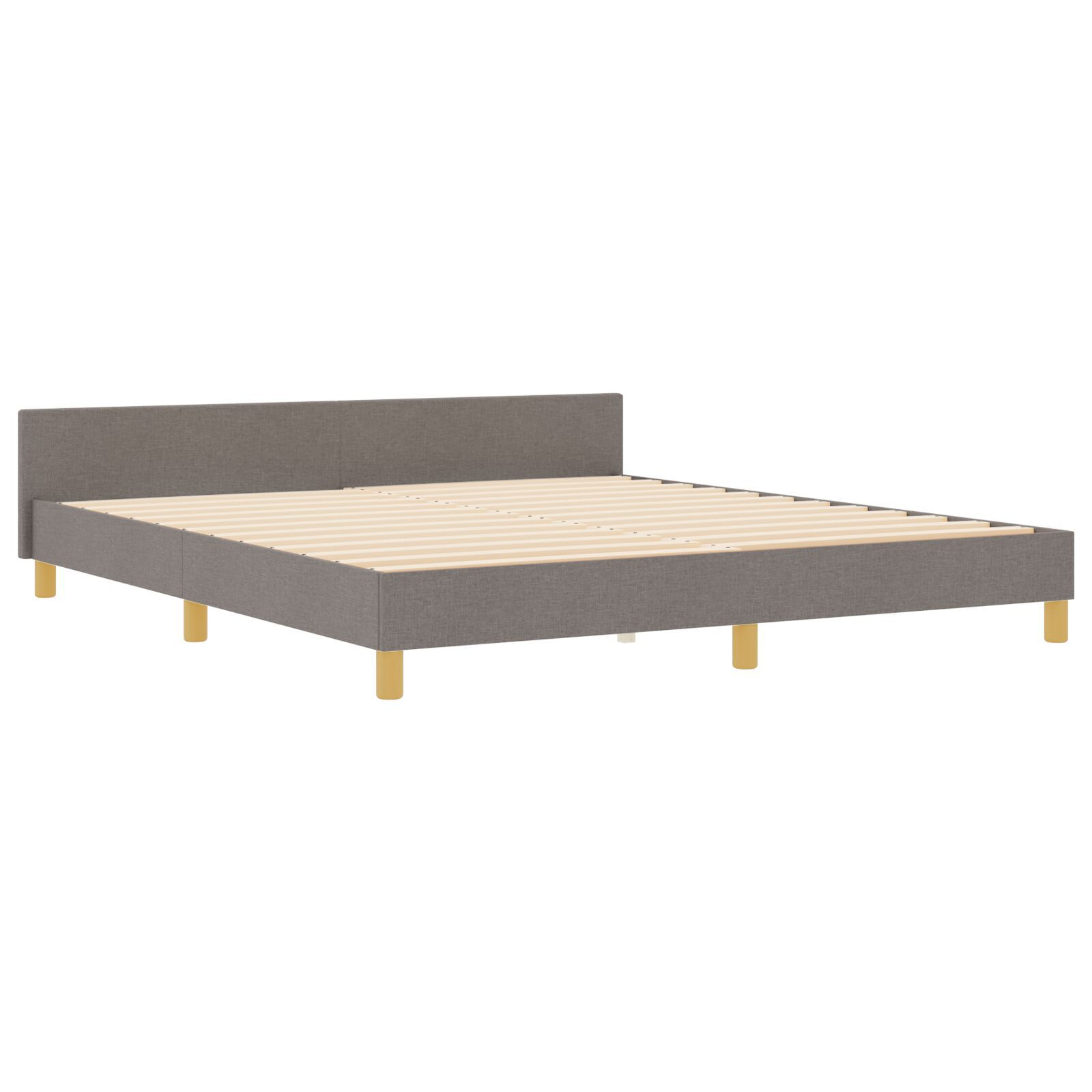 Thumbnail - vidaXL Bettgestell Taupe 180x200 cm Stoff