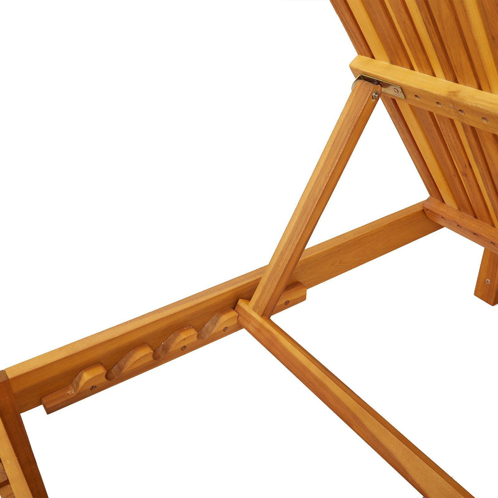 Șezlong cu pernă 200x55x30 cm din lemn masiv de acacia [8]