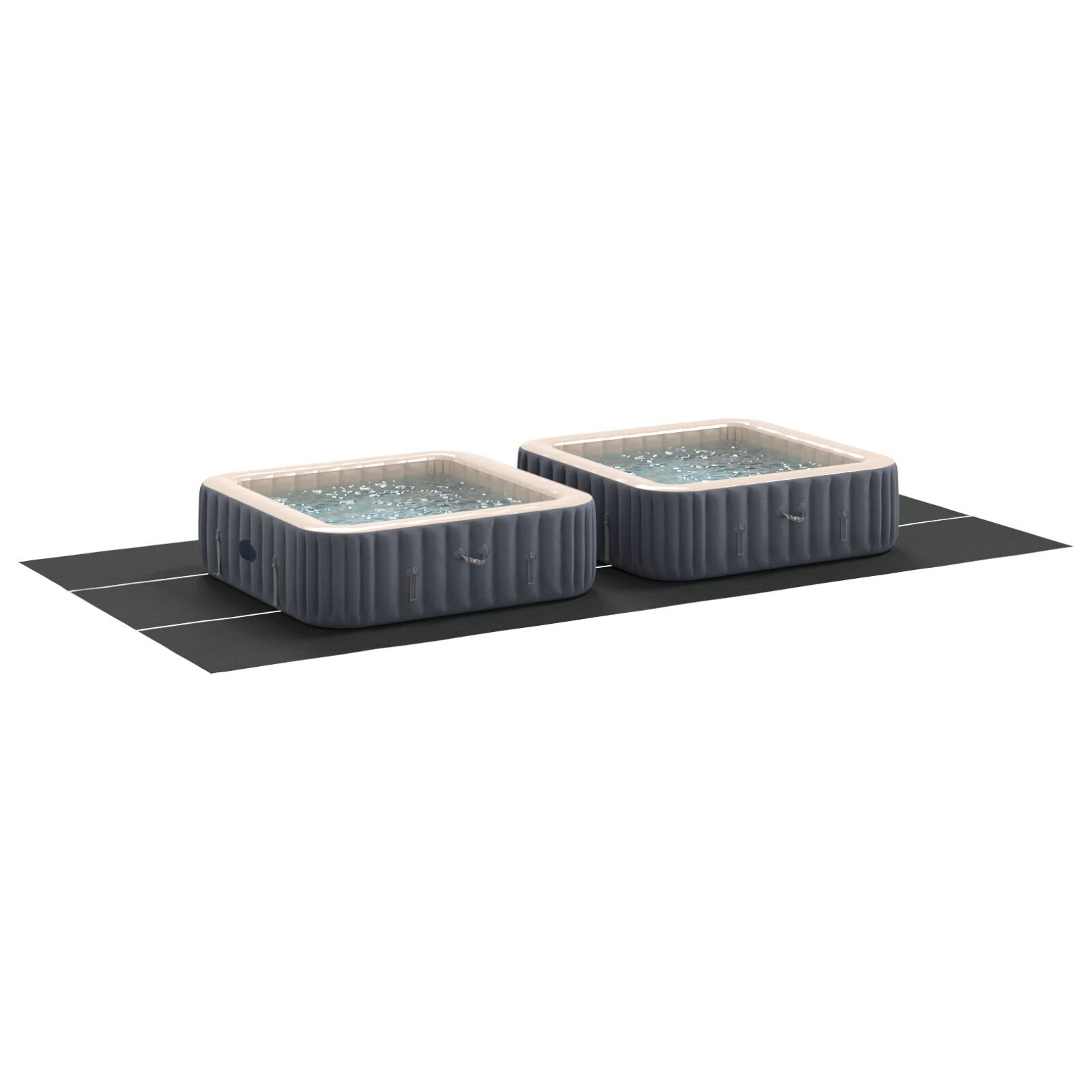 Thumbnail - vidaXL Rechteckige Poolabdeckung Schwarz PVC 750 x 372 cm Wasserdicht