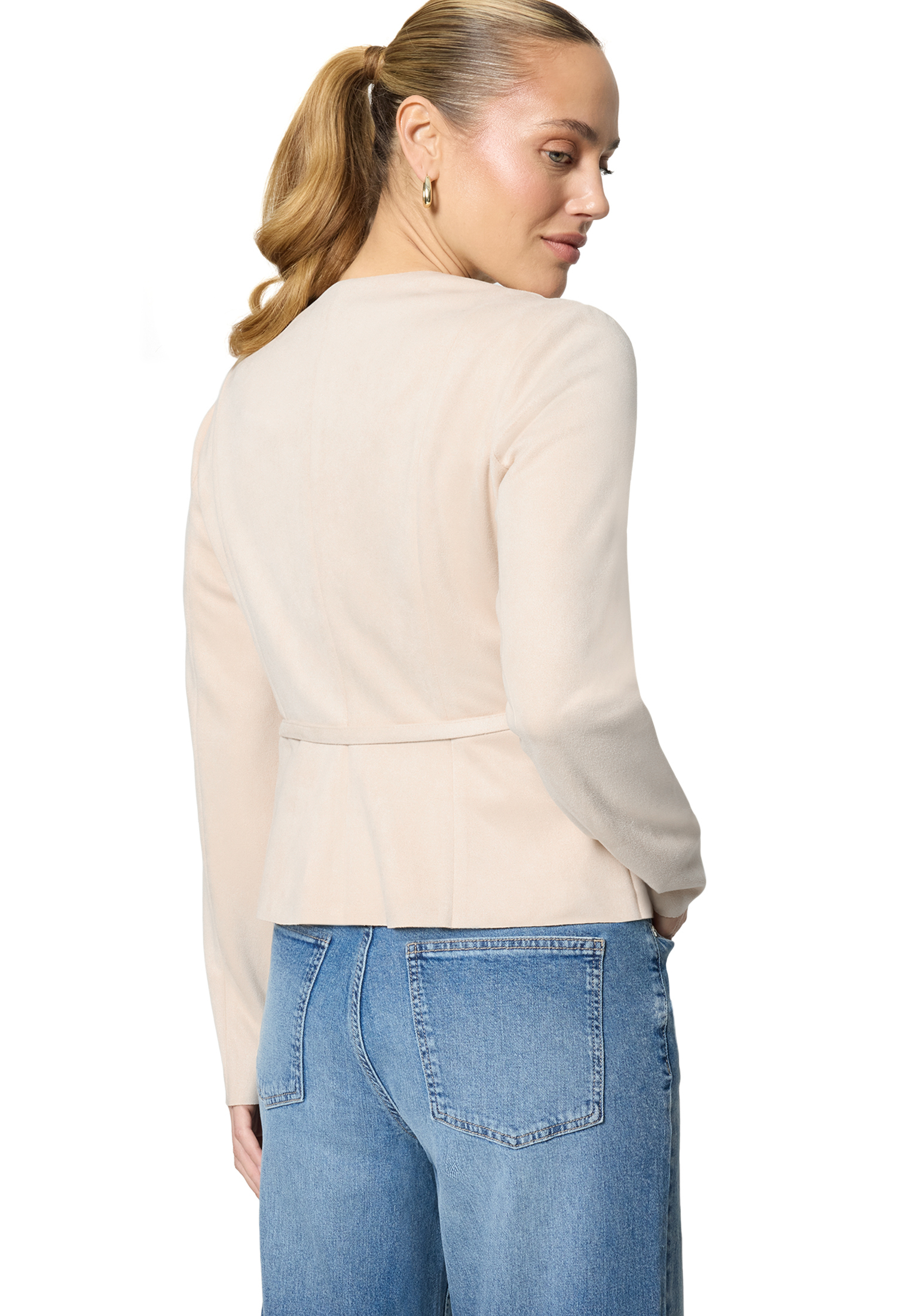 Zero Blazer-Jacke Mit GüRtel, Weiß, 44