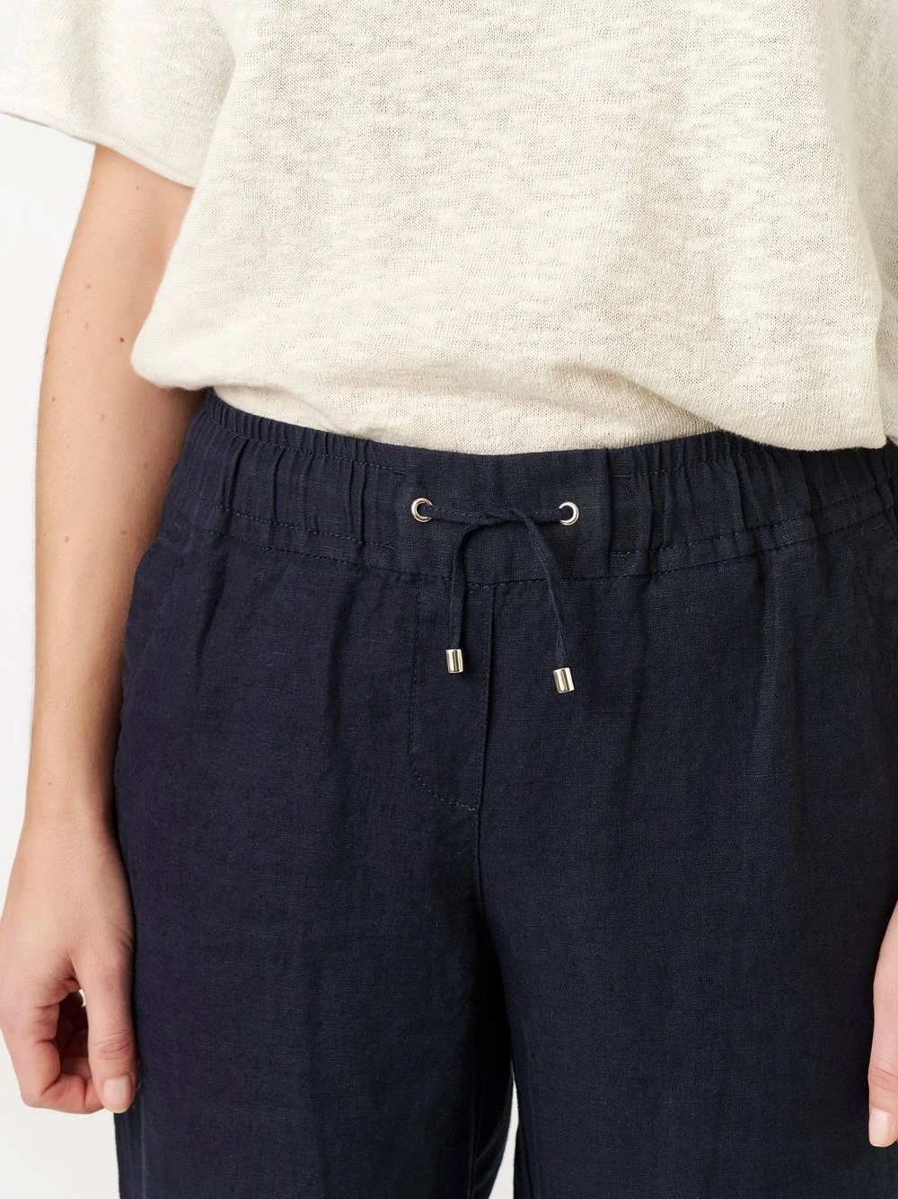 Toni Leinenhose "Pia", 3/4-Lang, FüR Damen, Blau, 38