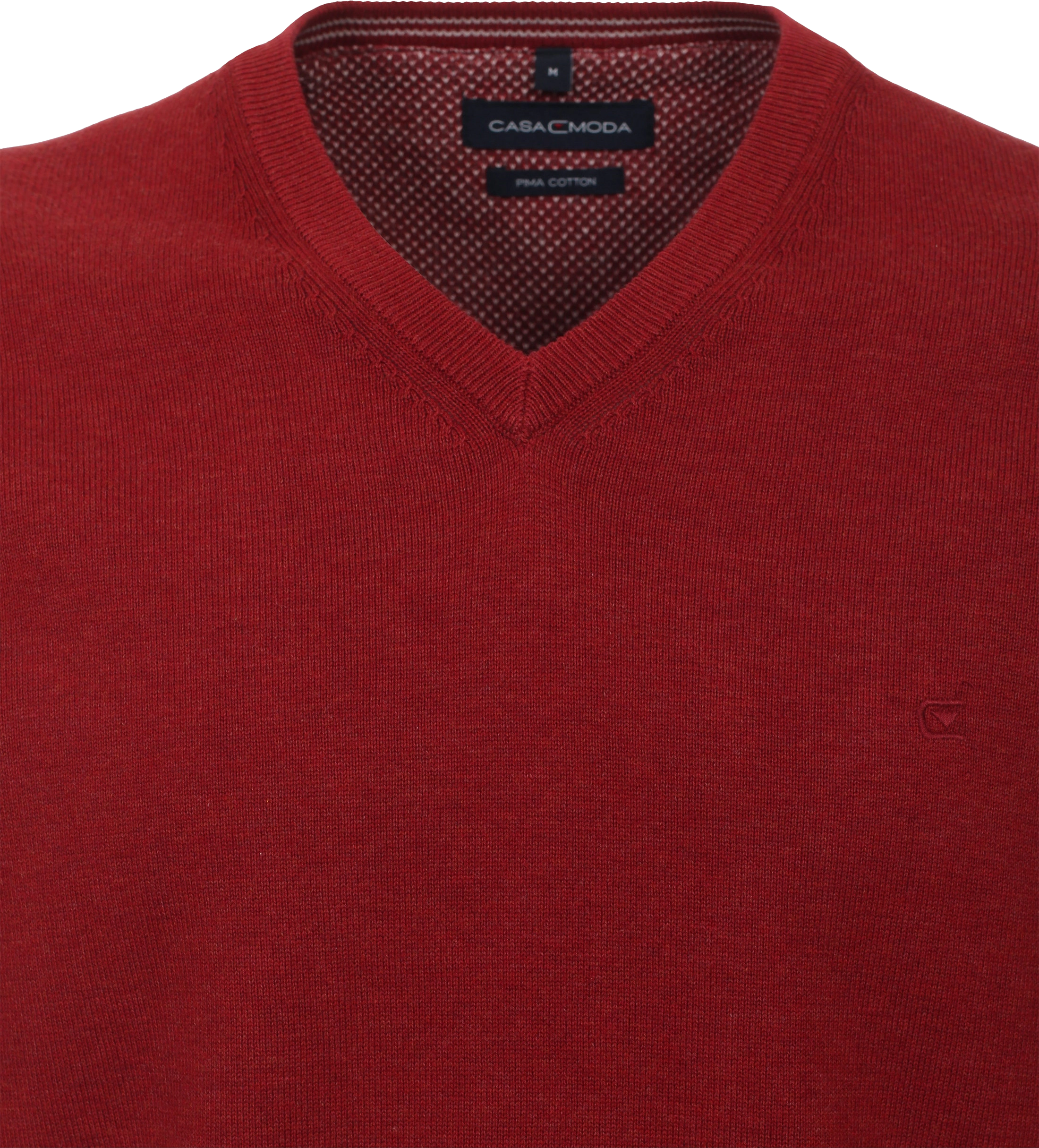 casamoda Strickpullover, V-Ausschnitt, RippbüNdchen, FüR Herren, Rot, L