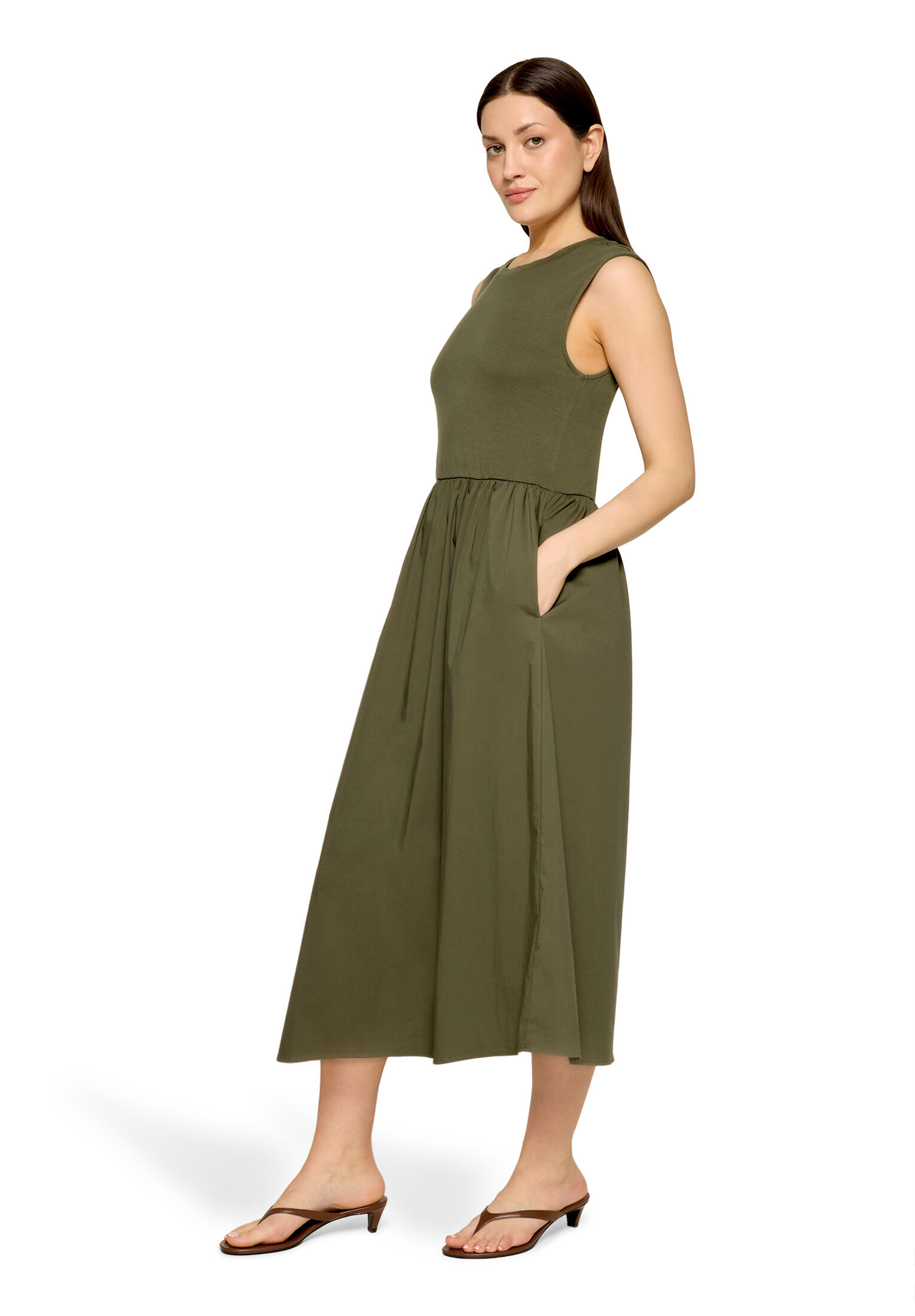 Cartoon Shirtkleid, U-Ausschnitt, FüR Damen, Braun, 38