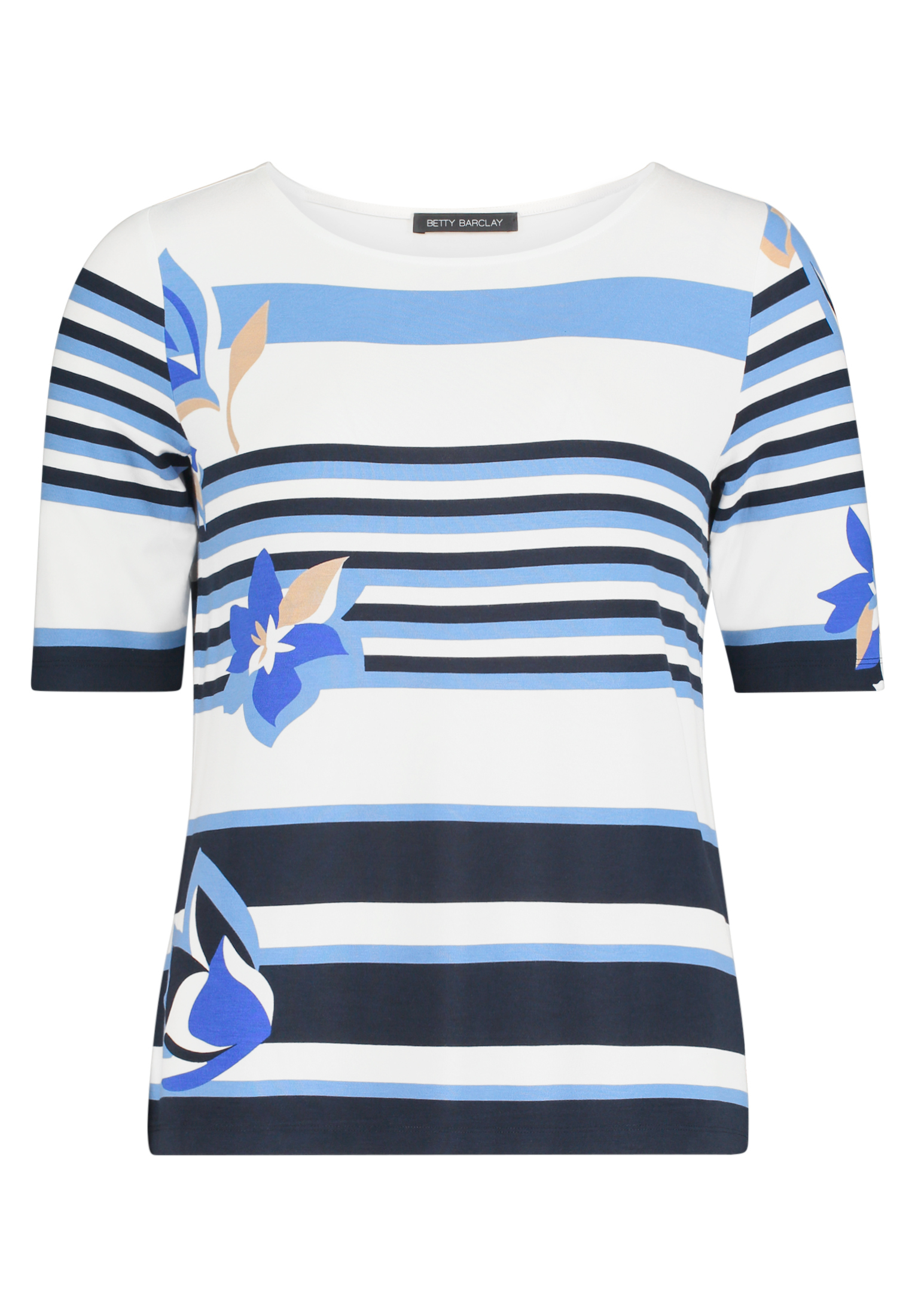 Betty Barclay Basic Shirt Mit Ringel, Blau, 38