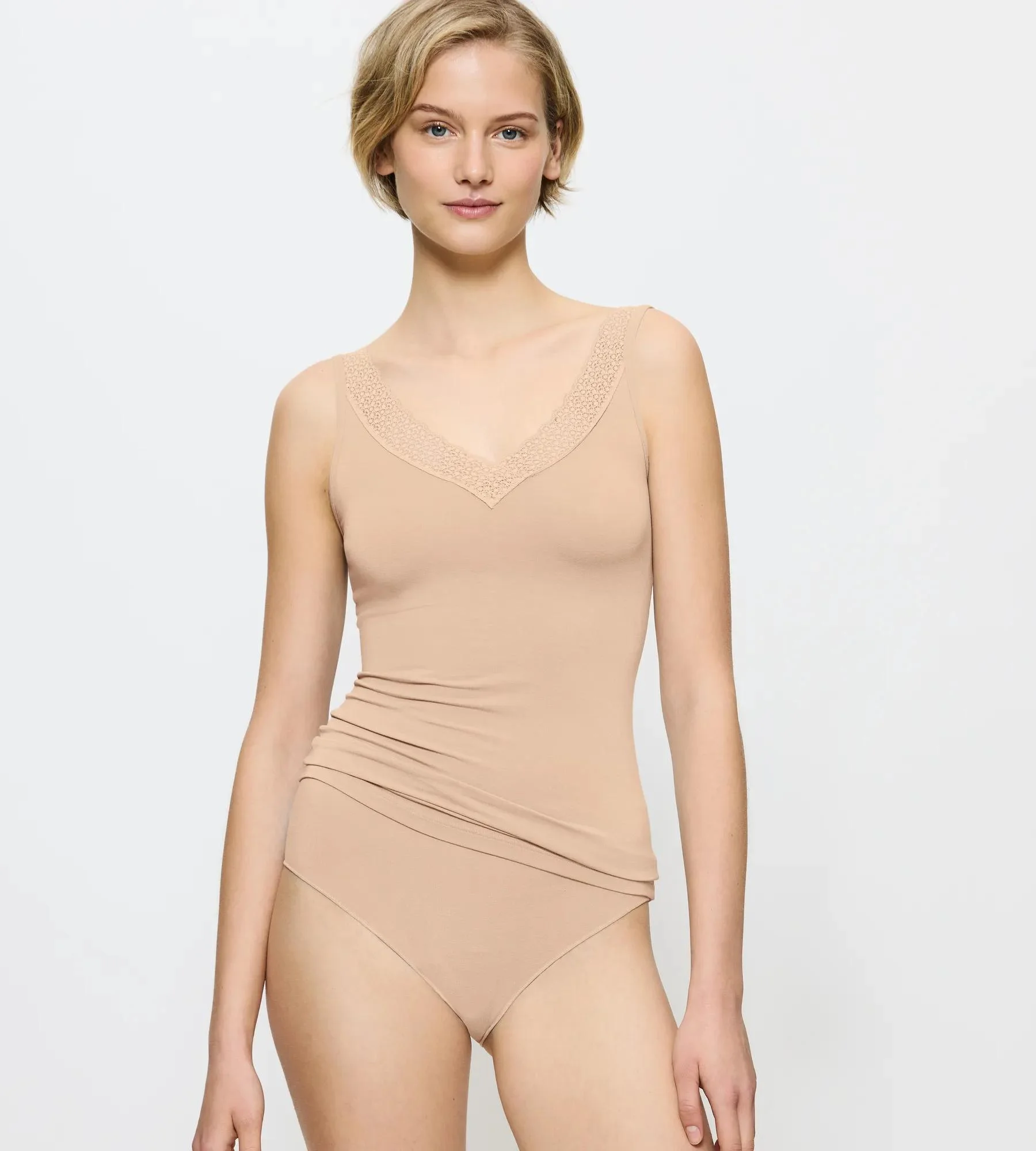 Sloggi Feel Of Modal Unterhemd, Spitze, FüR Damen, Beige, M