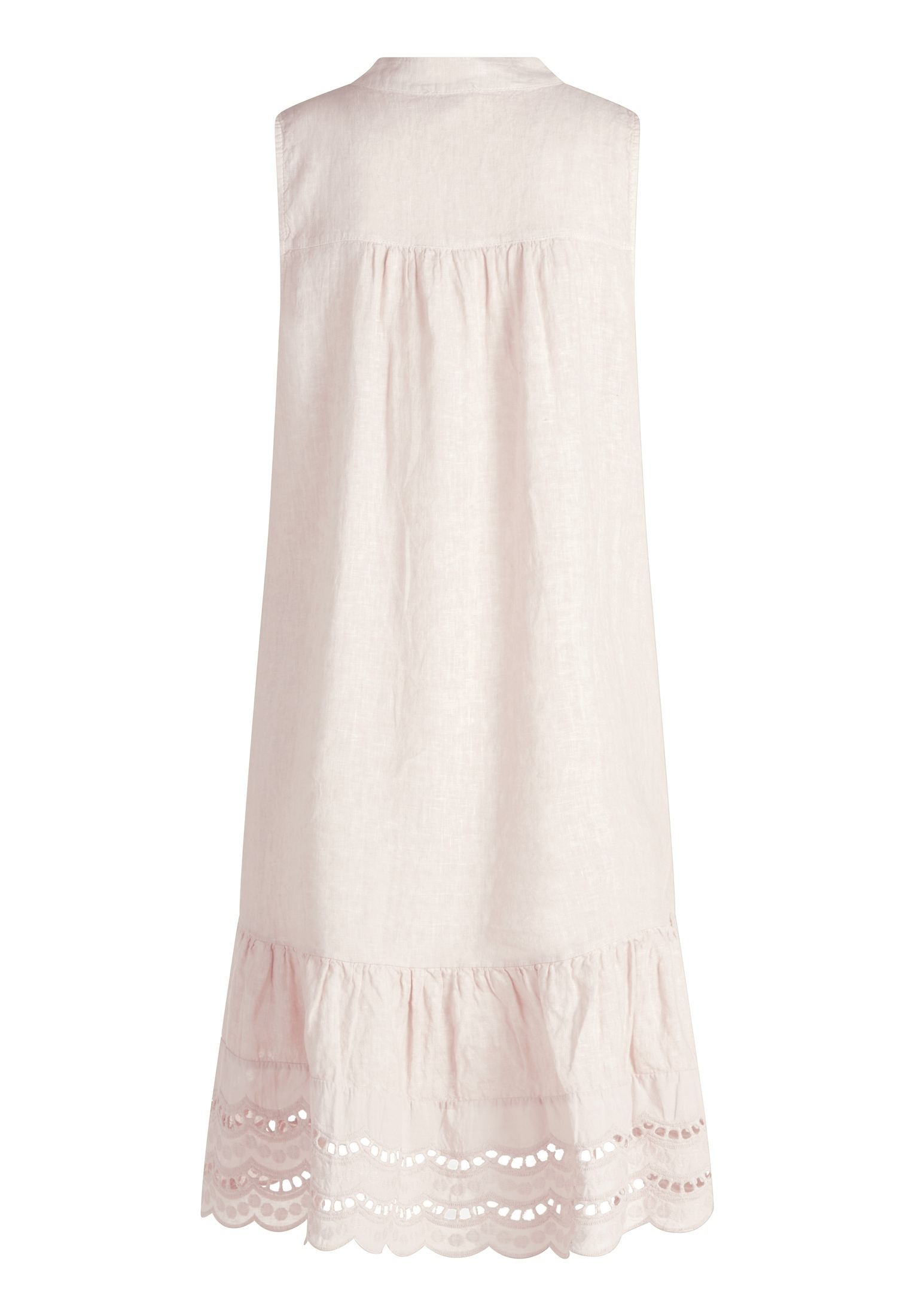 Cartoon Leinen-Blusenkleid, Stickerei, FüR Damen, Beige, 44