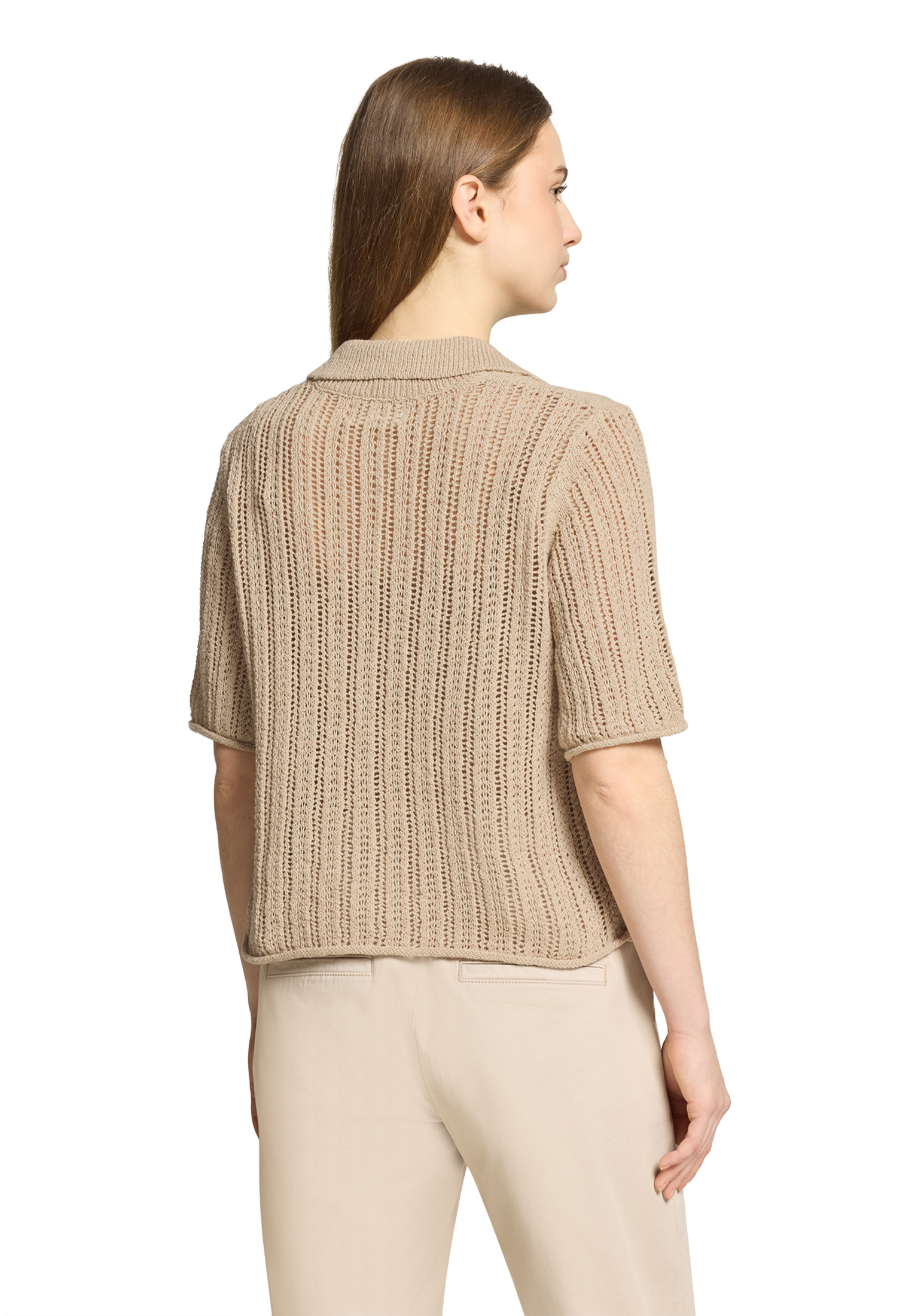 Cartoon Strickjacke, Klappkragen, FüR Damen, Beige, 34