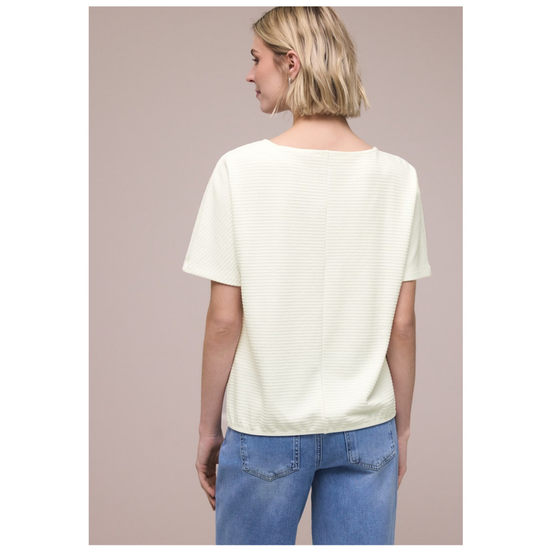Street One T-Shirt, U-Boot-Ausschnitt, FüR Damen, Weiß, 40