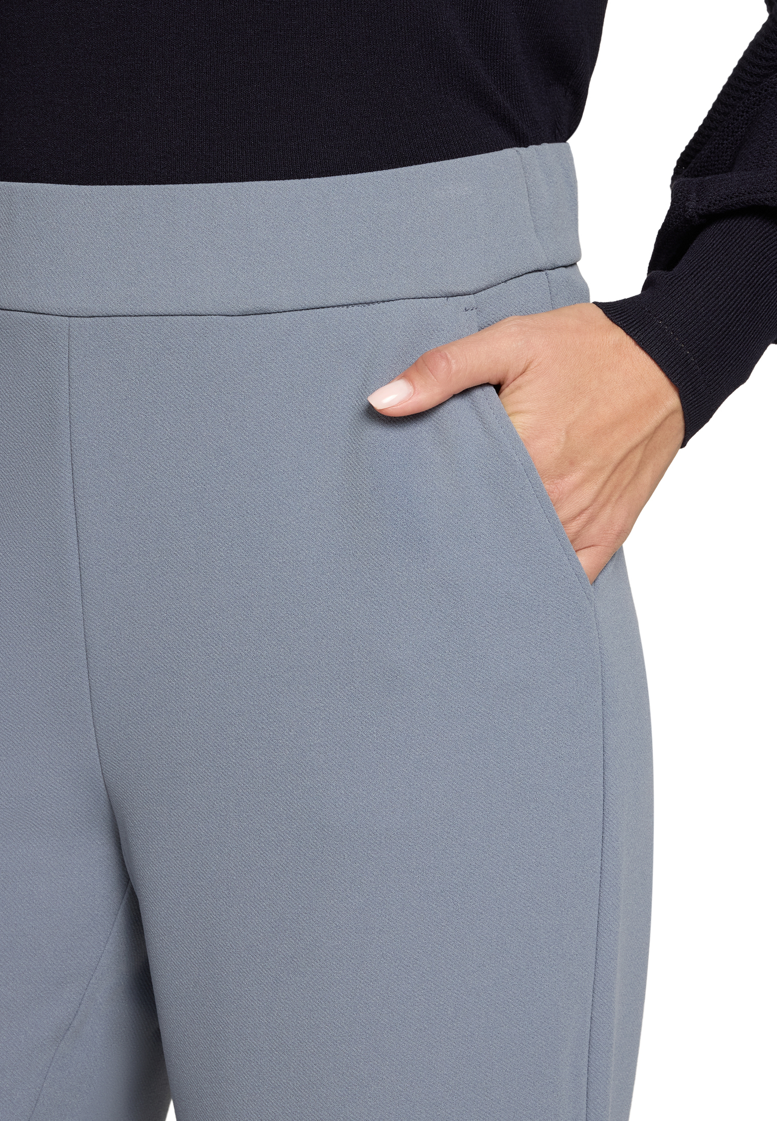 Zero Stoffhose Mit Elastischem Bund 28 Inch, Grau, 38