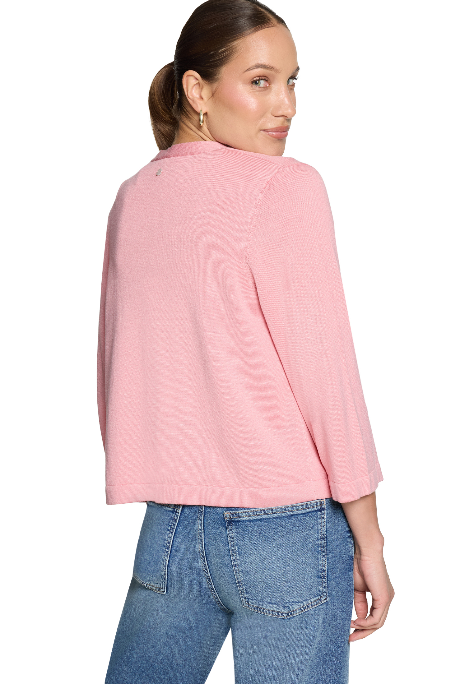 Zero Feinstrickjacke Mit 3/4 Arm, Rosa, 36