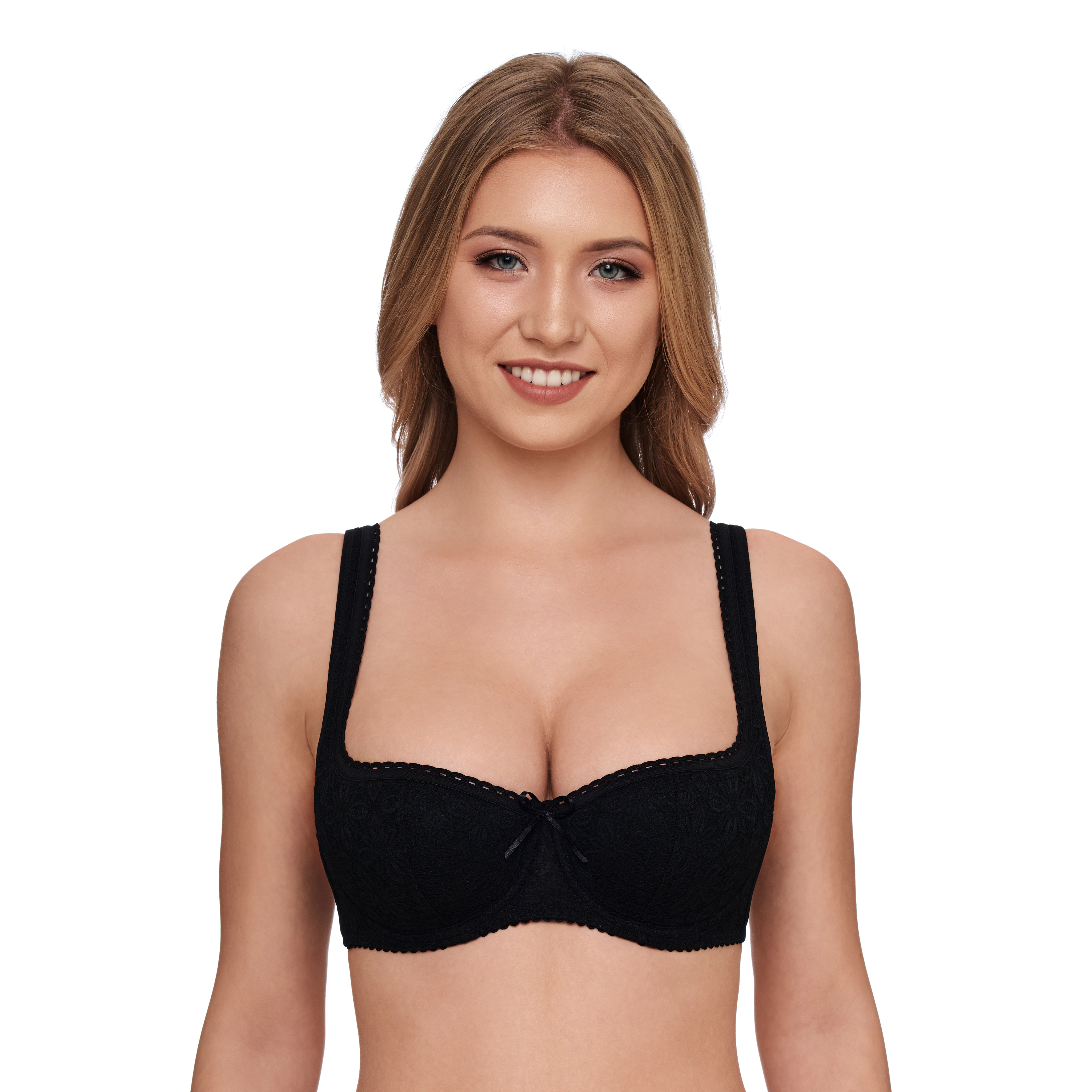 Susa Dirndl-Bh, BüGel, Florale Spitze, FüR Damen, Schwarz, 75C