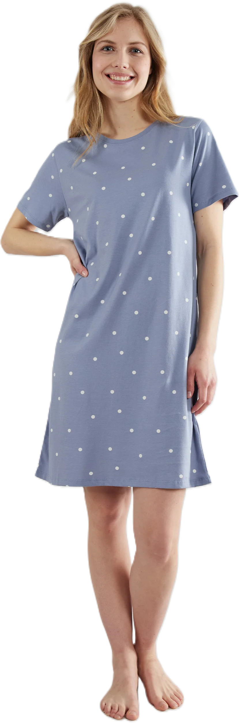 Tom Tailor Charlotte Sleepshirt, Baumwolle, FüR Damen, Blau, 38