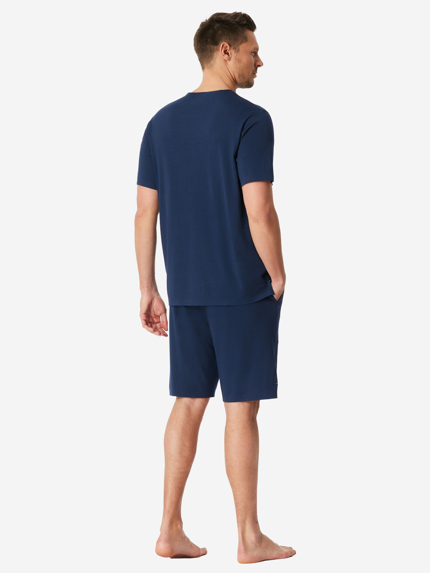 Schiesser 183633 Schlafanzug Kurz, 801 Admiral, 56, Blau, 56