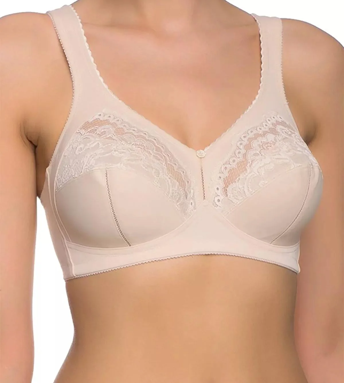 Triumph Allegra Soft-Bh, Ohne BüGel, Breite KomfortträGer, Spitze, FüR Damen, Beige, 80D